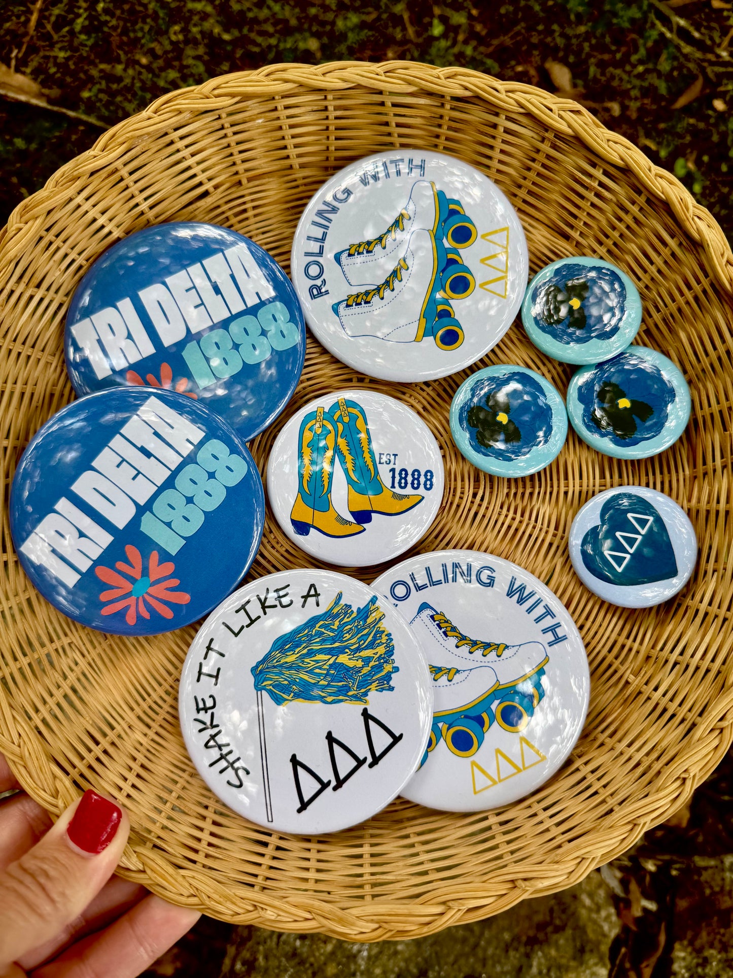Tri Delta Game day pins