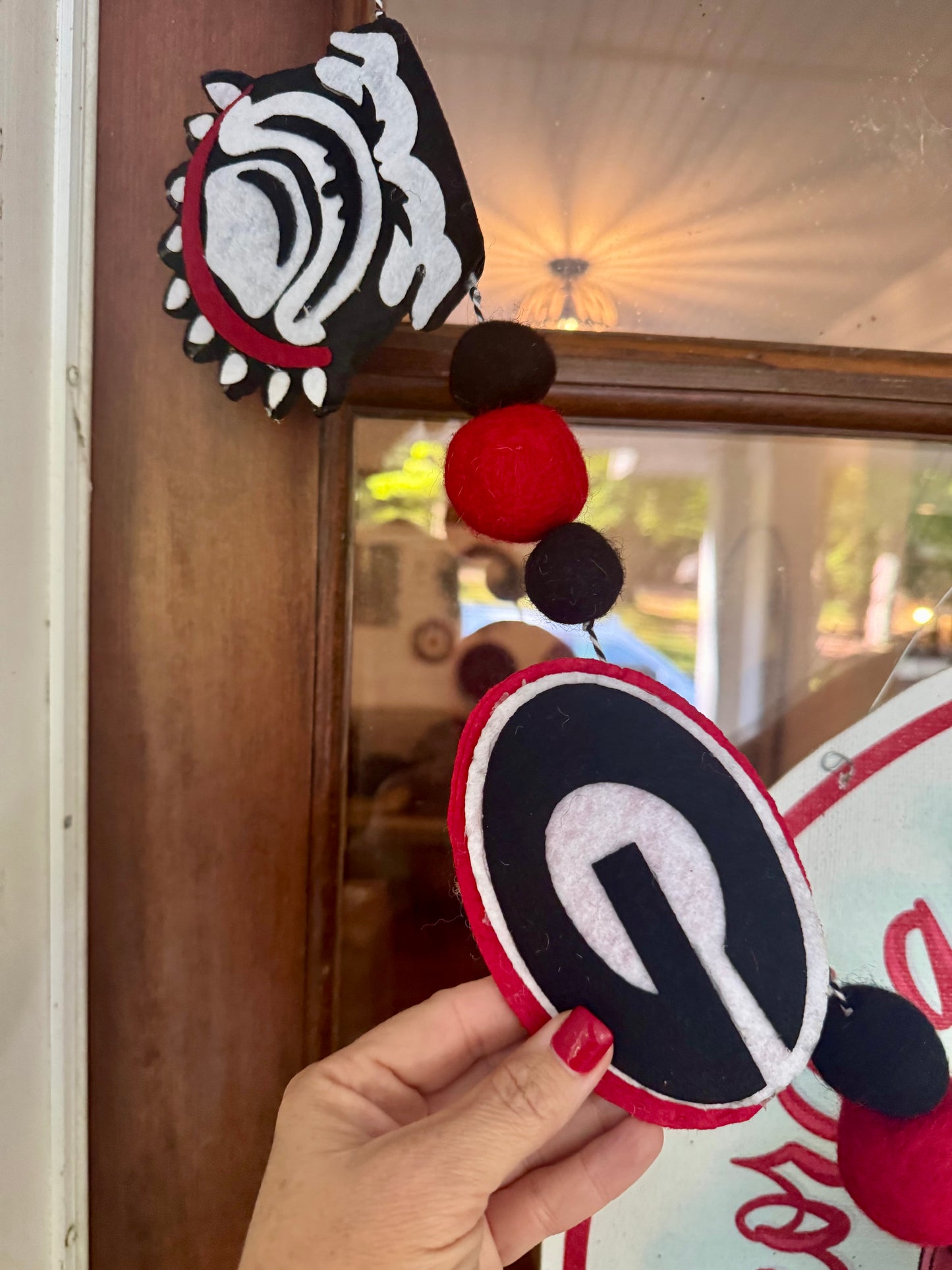Glory Haus super bulldog banner garland pom pom