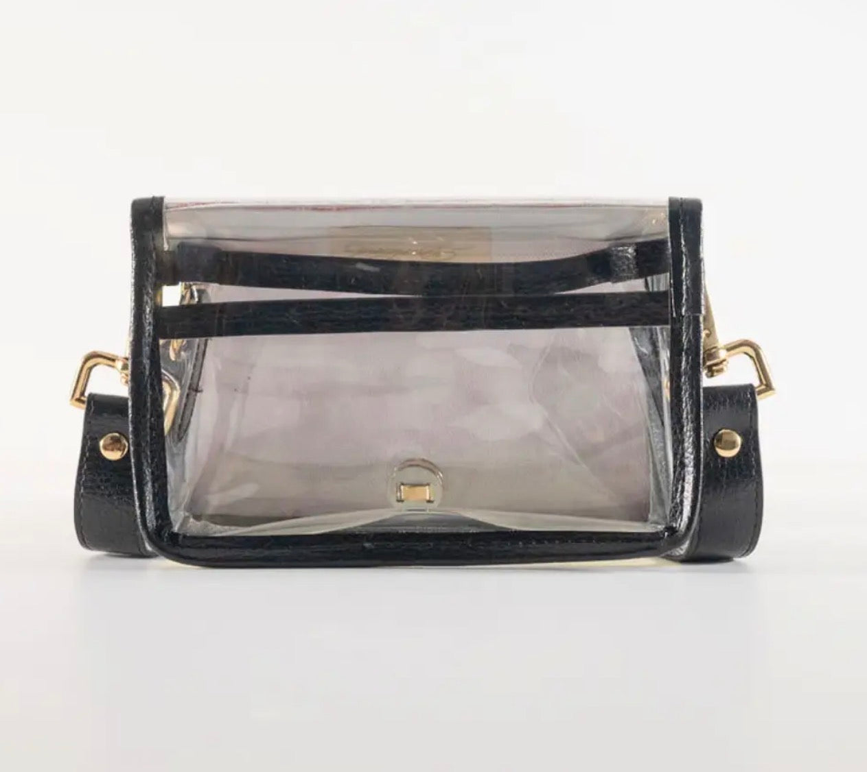 Red checked petite stadium clear purse
