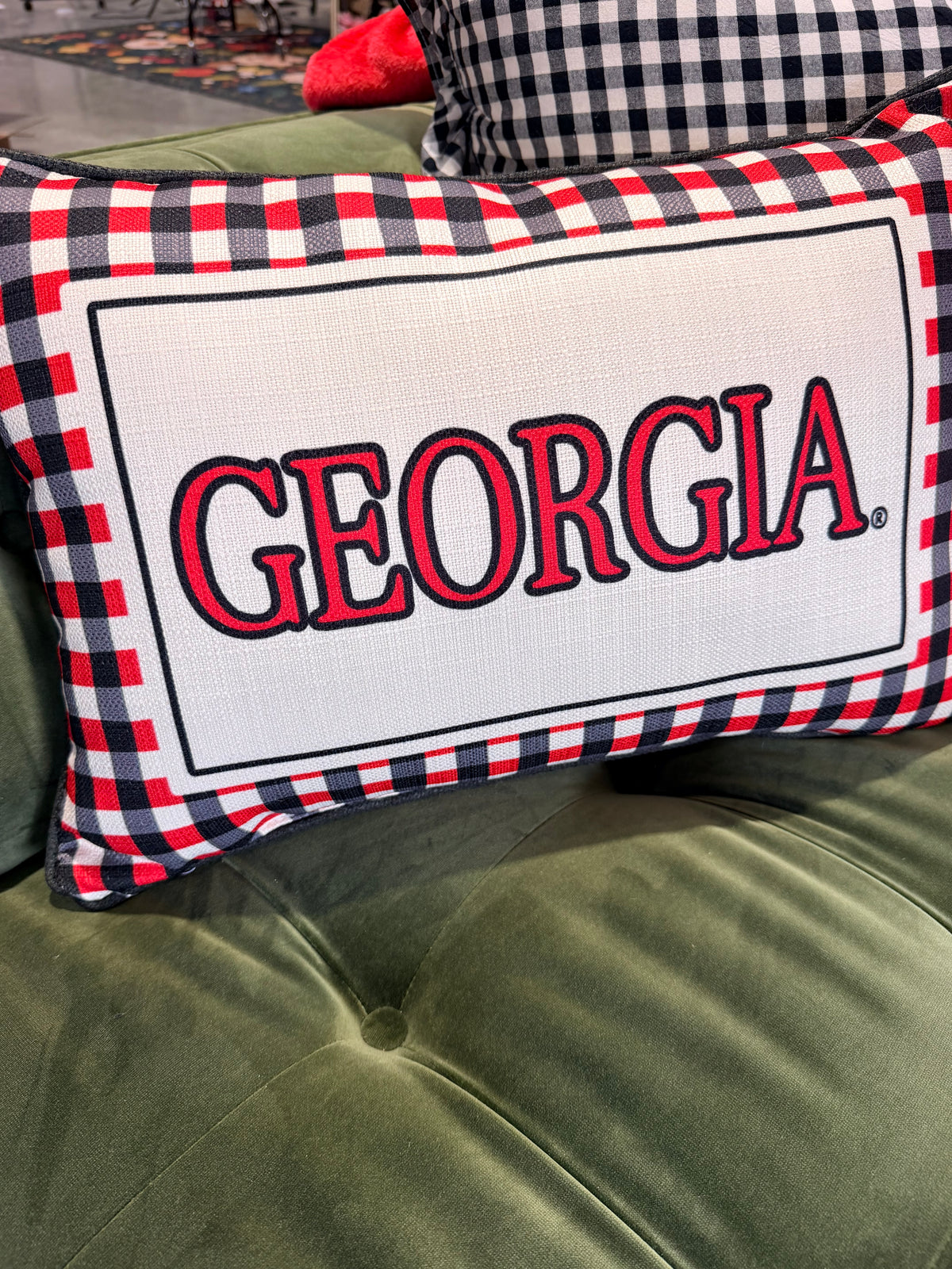 Georgia gingham pillow licensed
