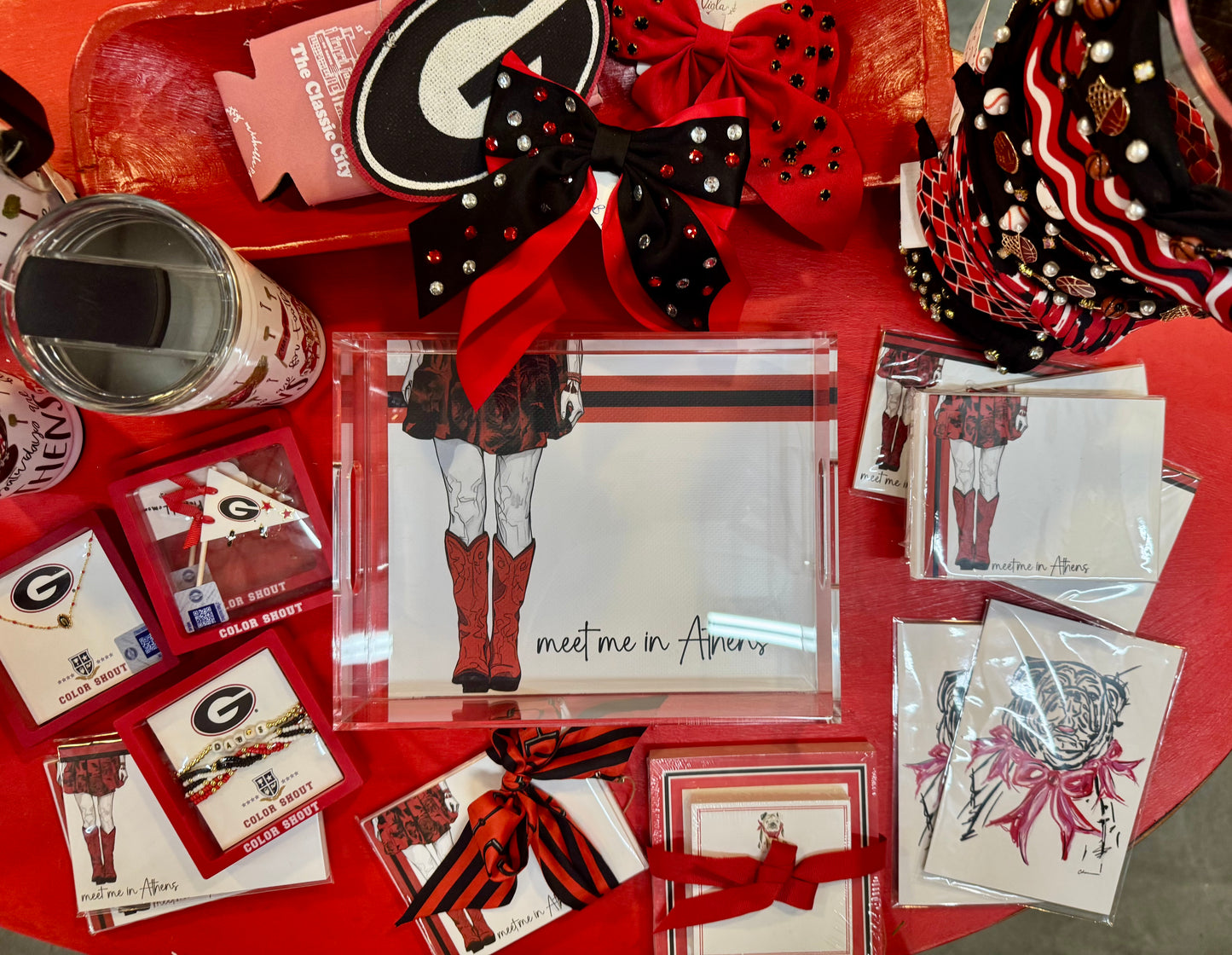 Acrylic tray with reversible vinyl graphic game day Athens