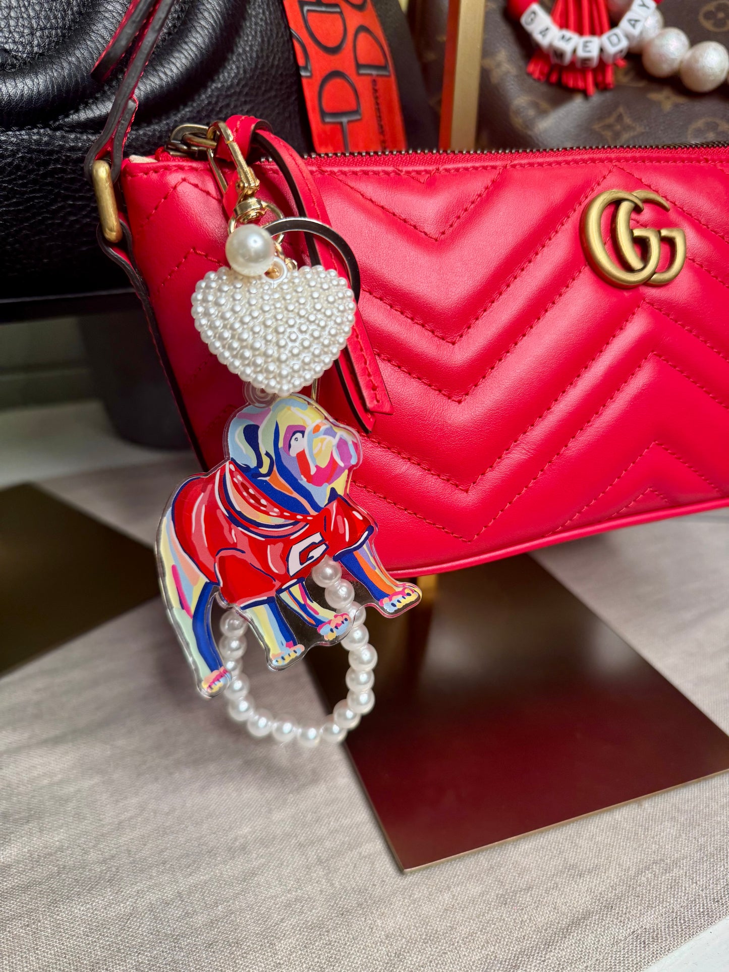Gucci GG marmot shoulder bag red pre loved