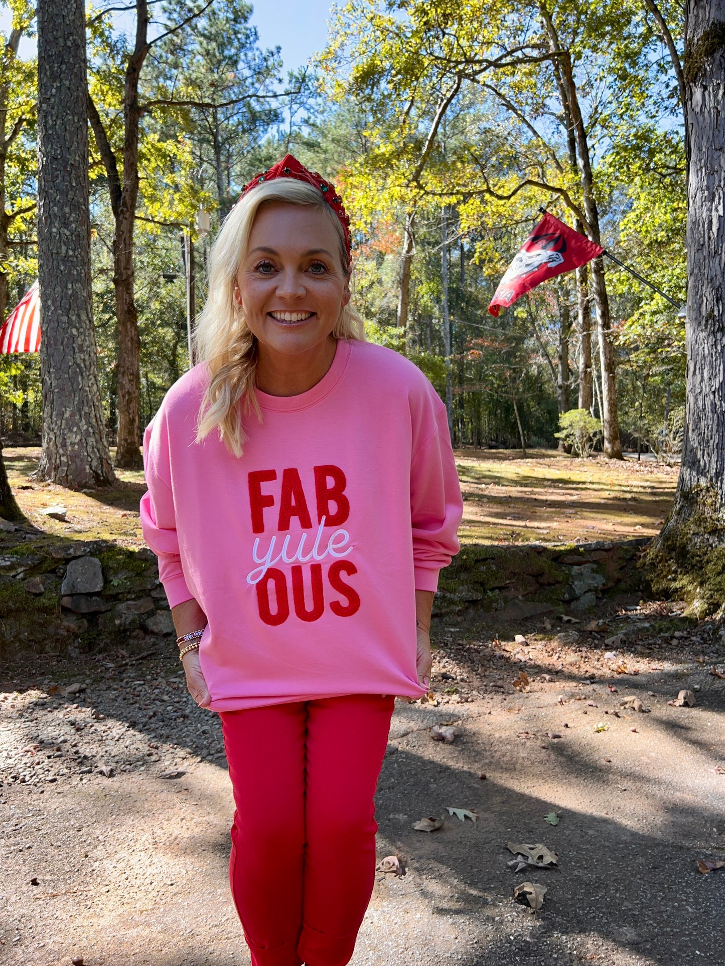 Boutique luxury fab YULE OUS sweatshirt marked down Christmas