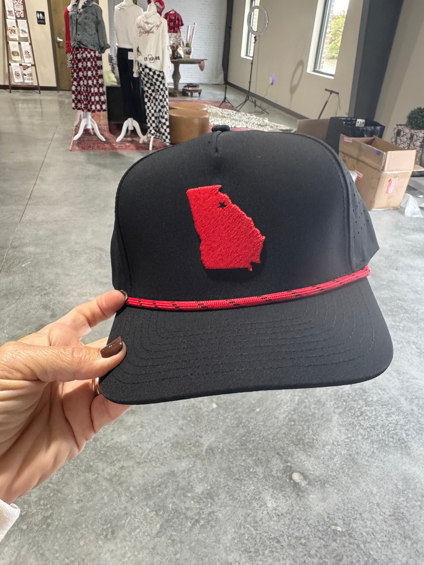 Embroidered state georgia hat with star in Athens! Men or women