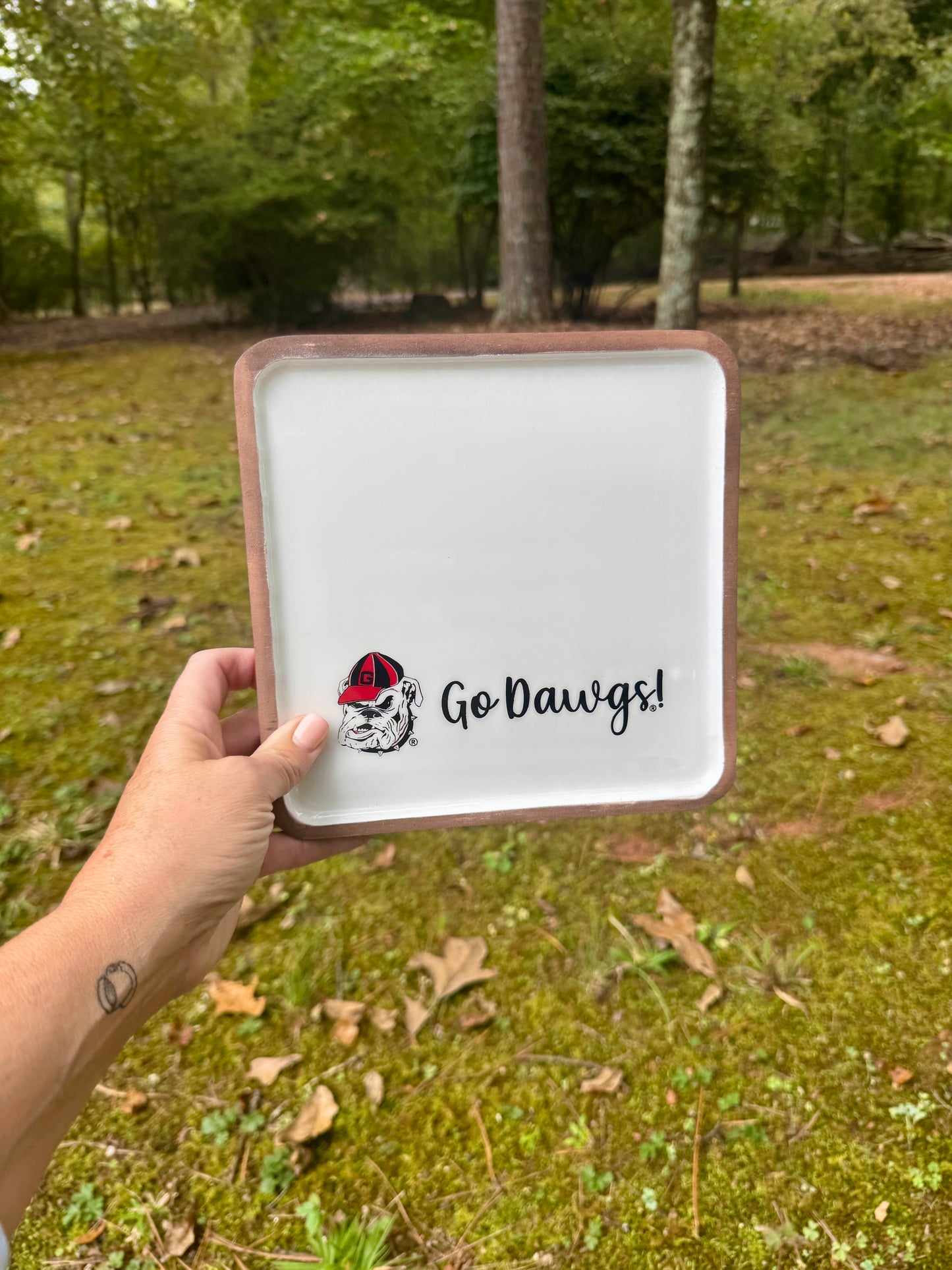 Mango wood tray georgia licensed