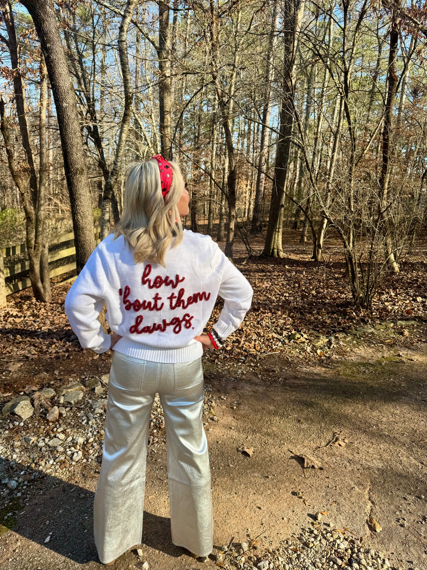 Glitter script cardigan licensed marked down