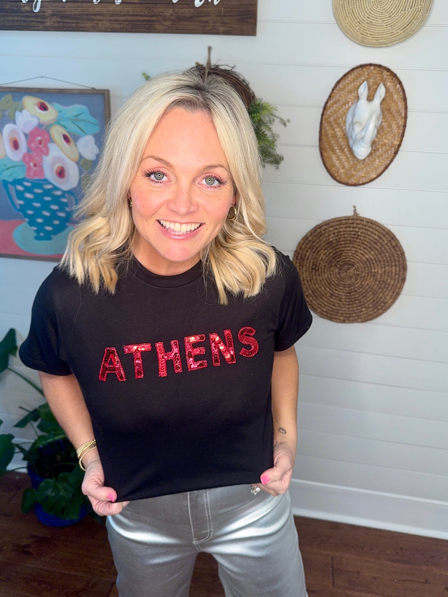 Black Tee Athens Sequin marked down!
