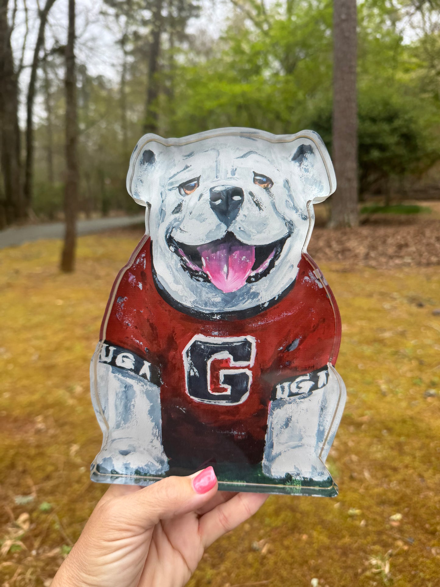 Acrylic block UGA bulldog licensed