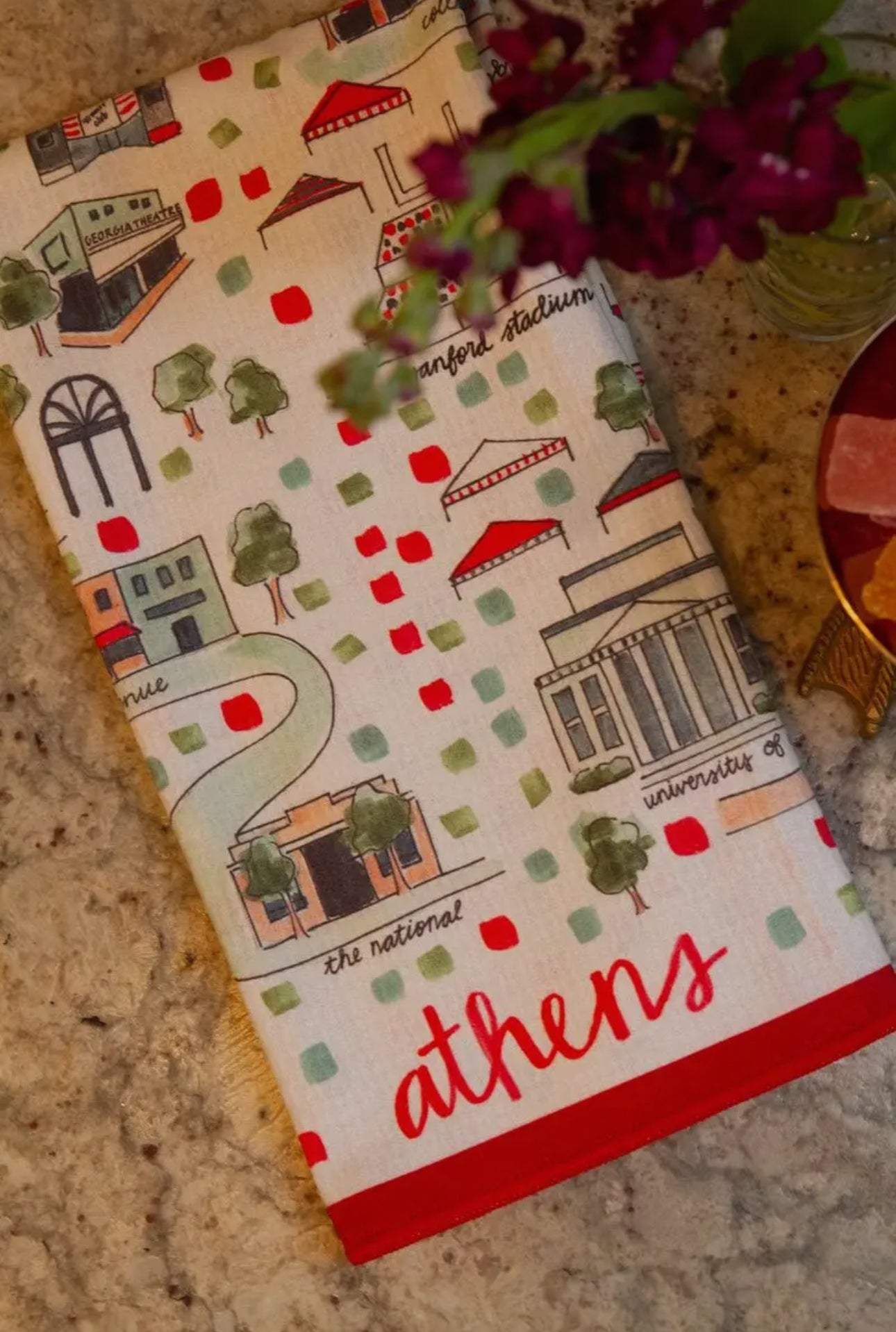 Tea towel double sided athens Ga