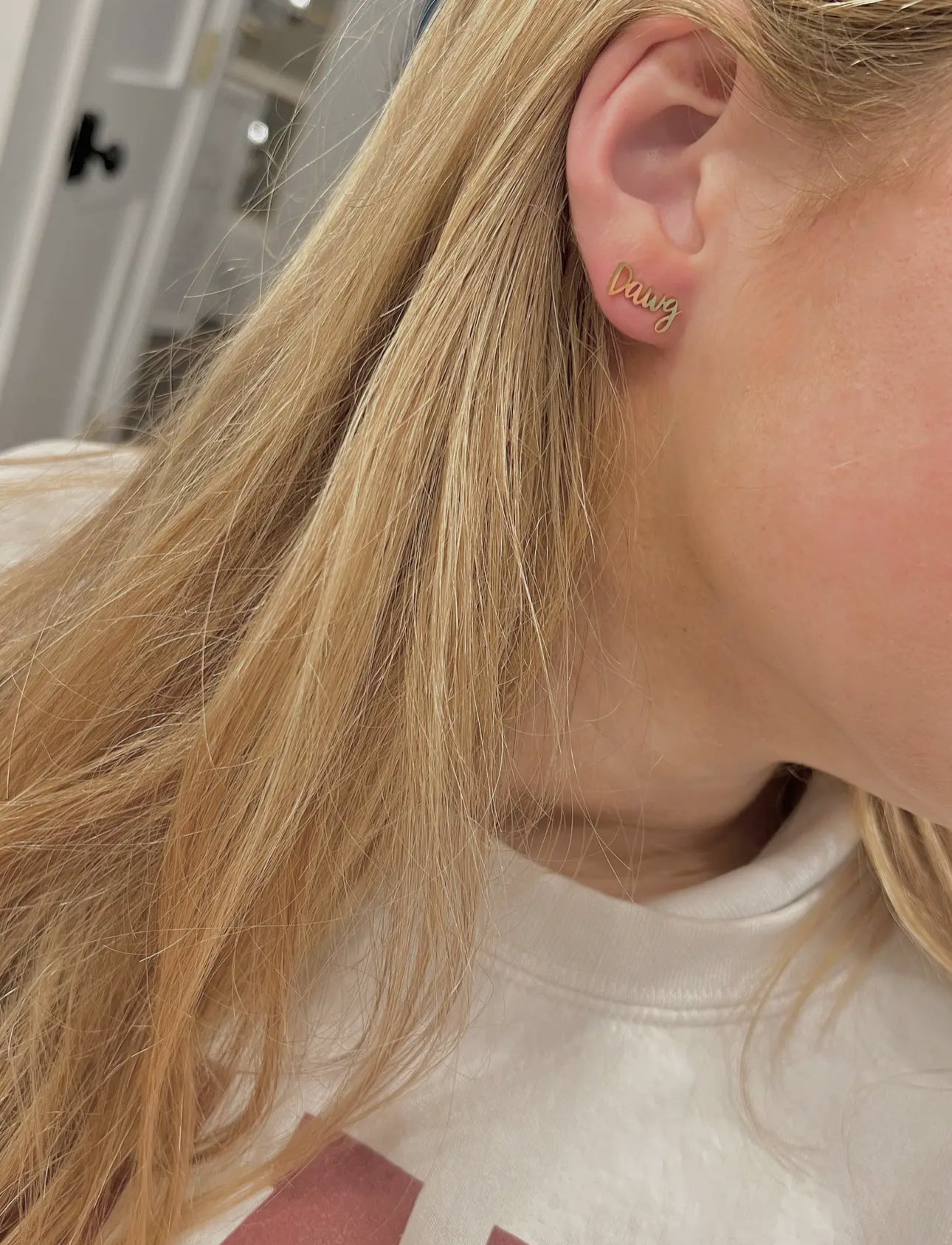Dawg mom earrings studs