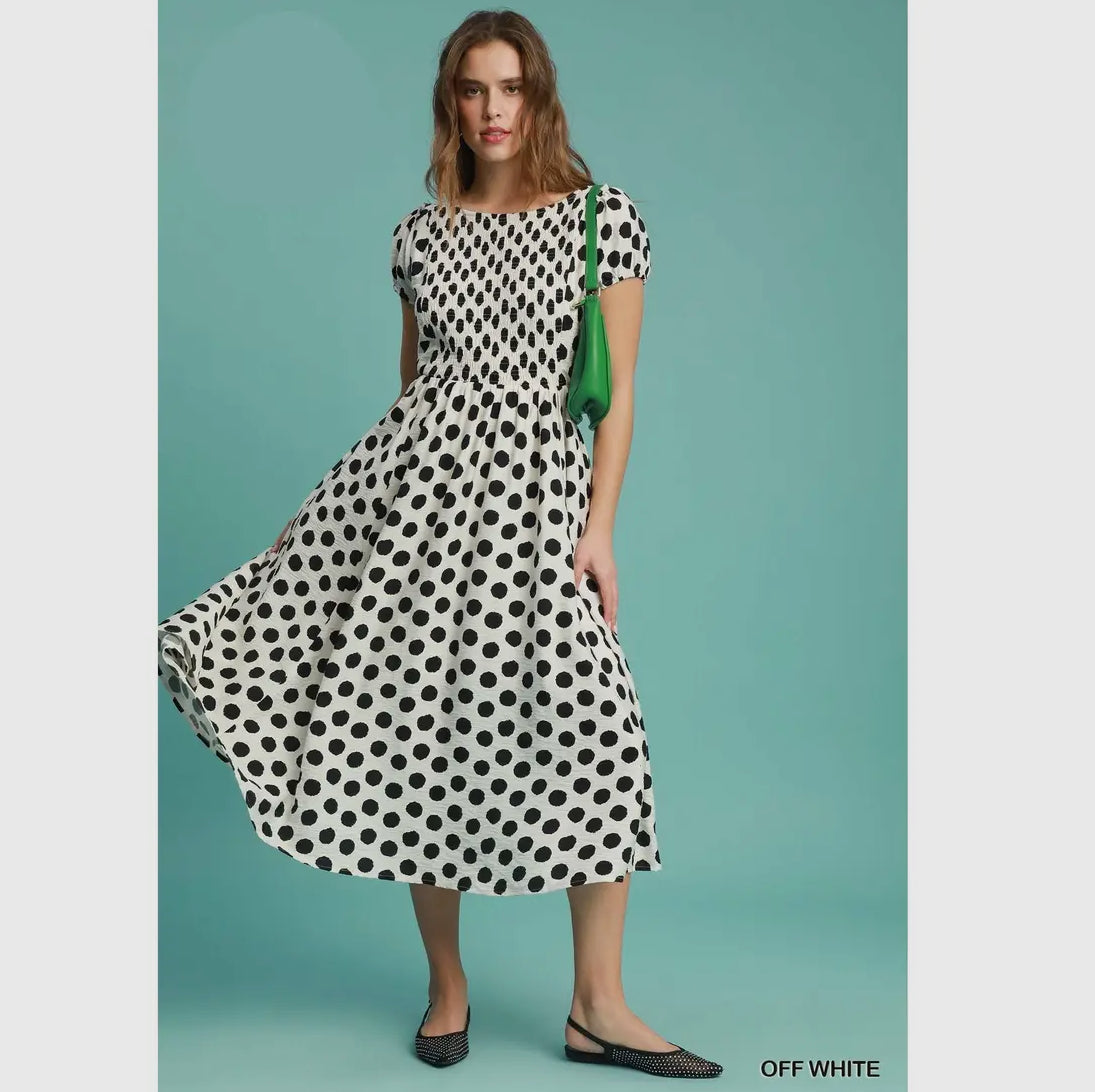 Polka dot dress. Red or black