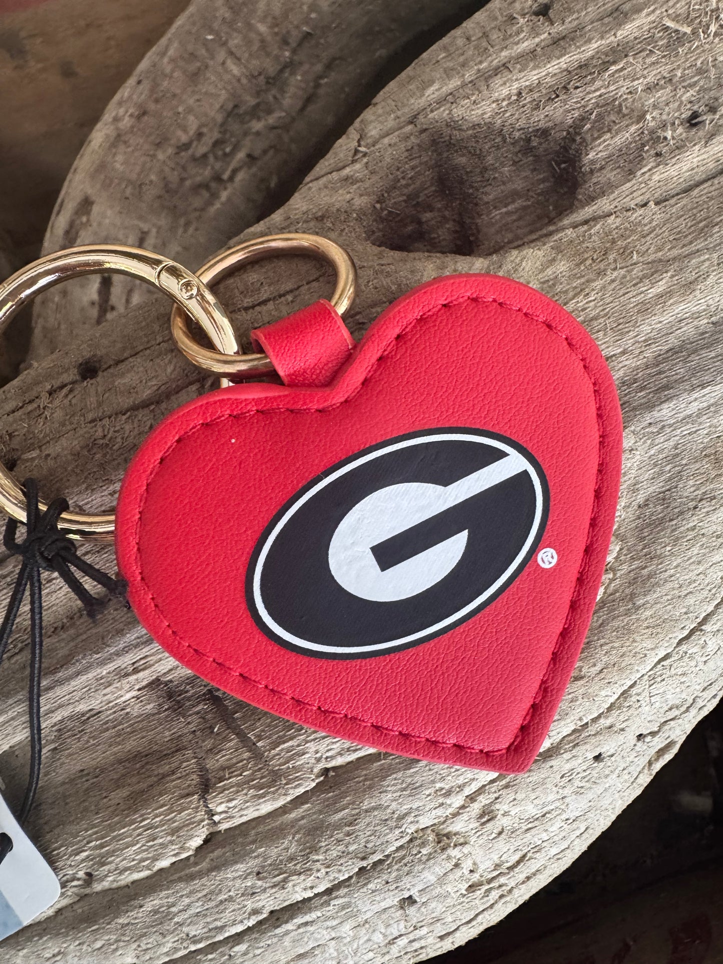 Licensed heart key chain red