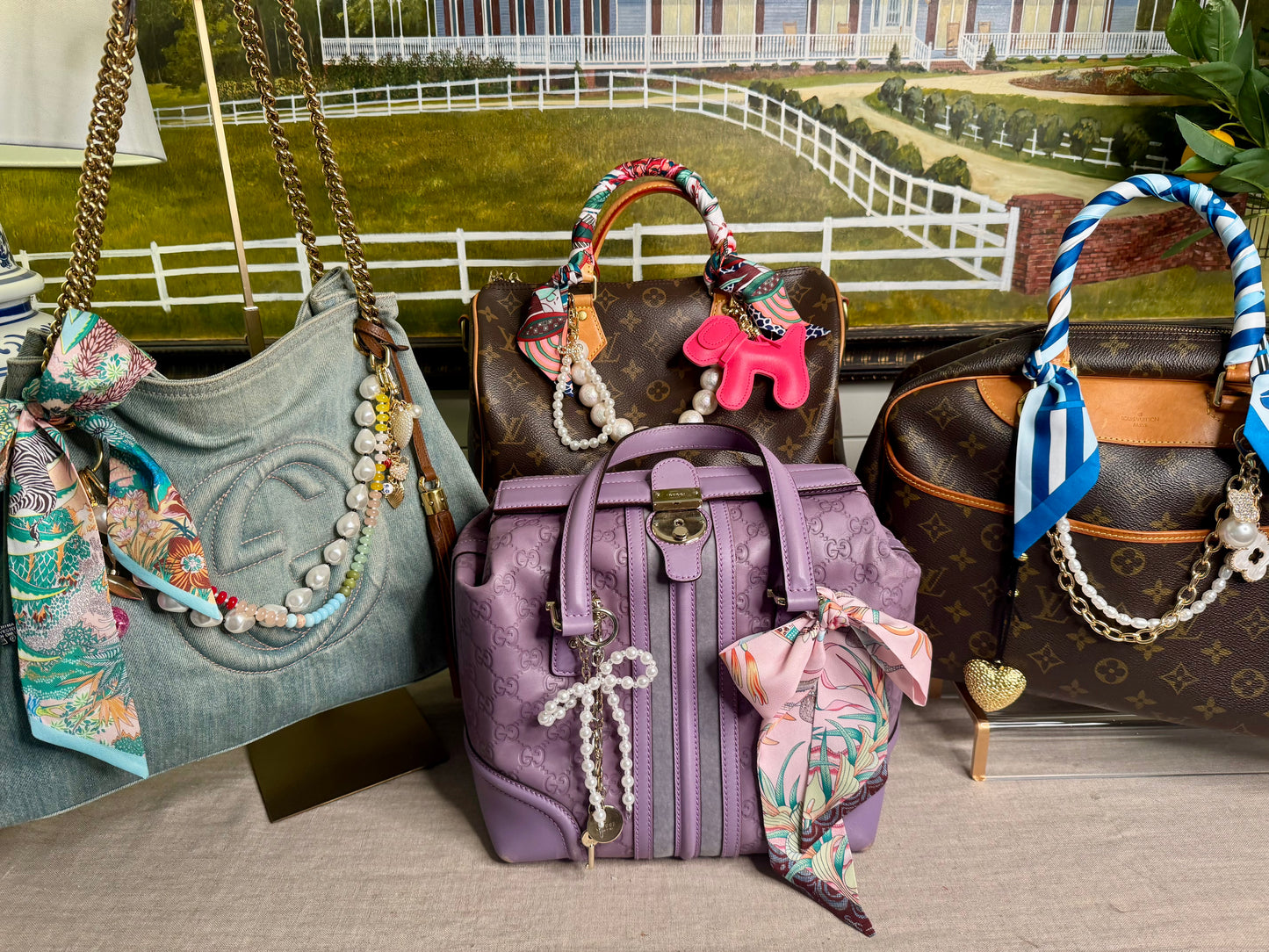 Lavender Gucci handbag pre loved