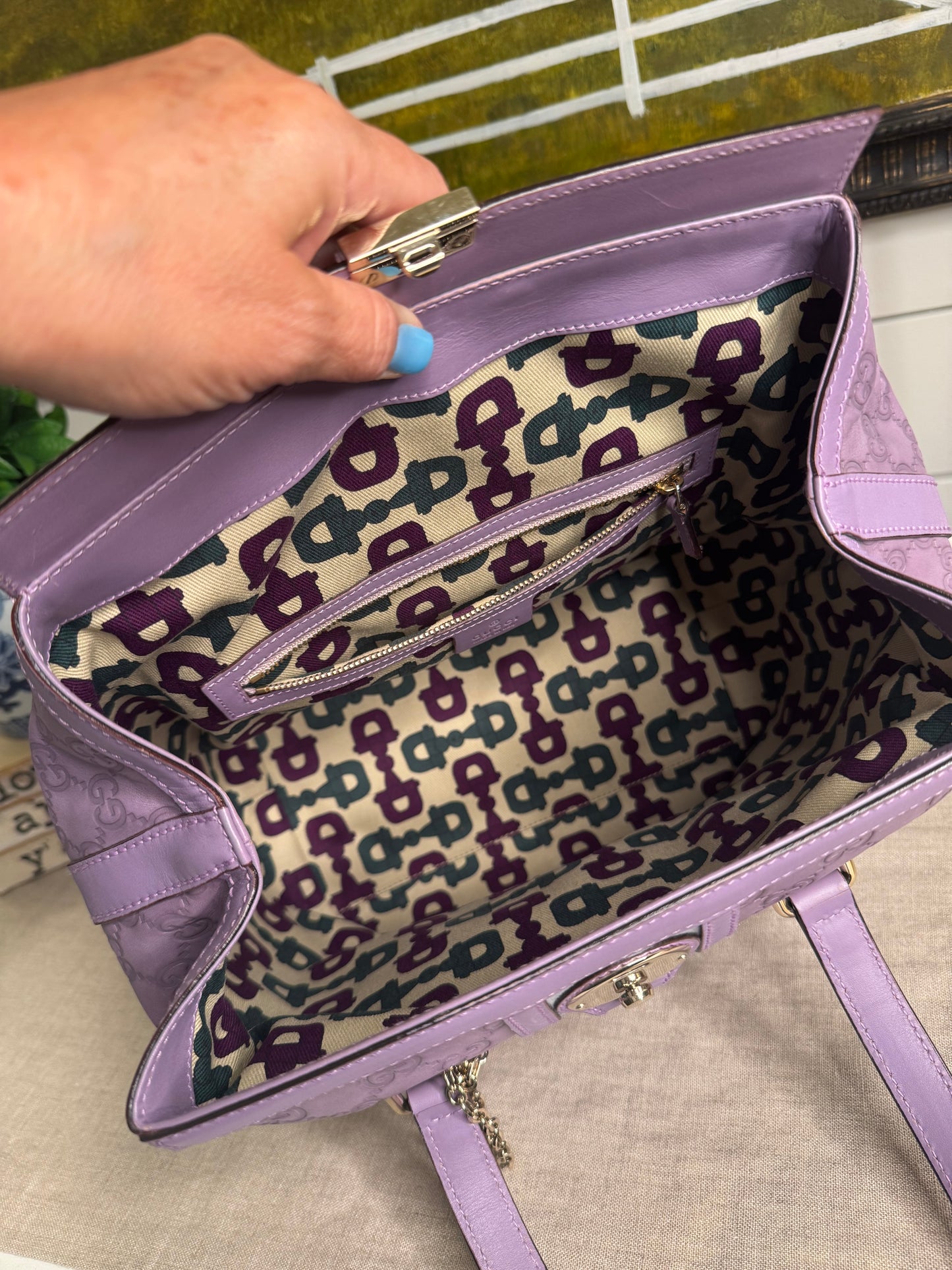 Lavender Gucci handbag pre loved