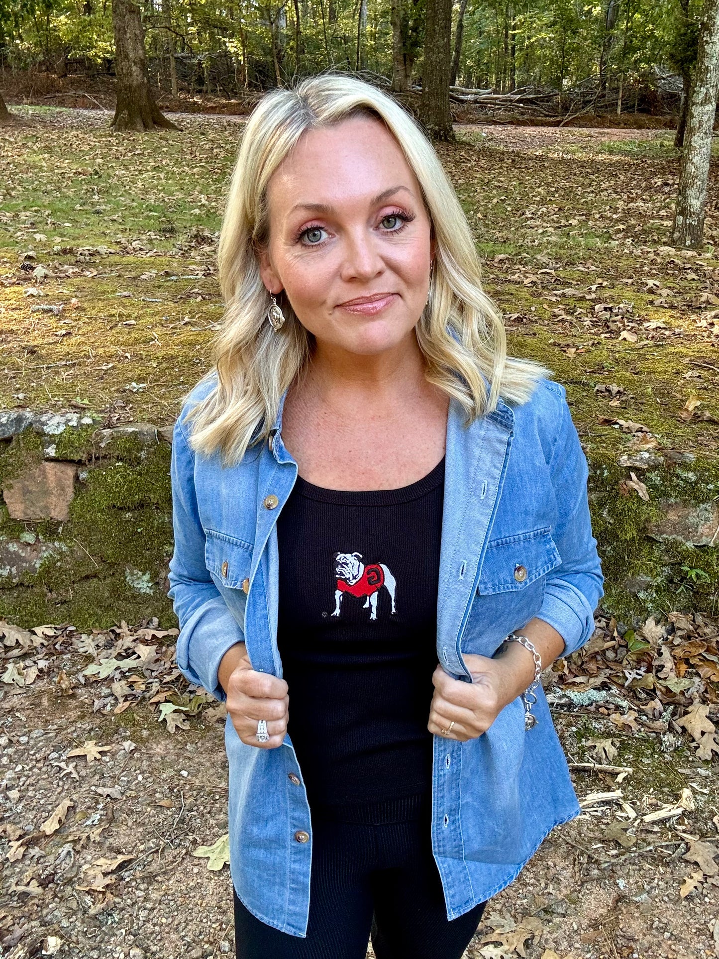 Black tank embroidered bulldog licensed hype and vice brand marked down