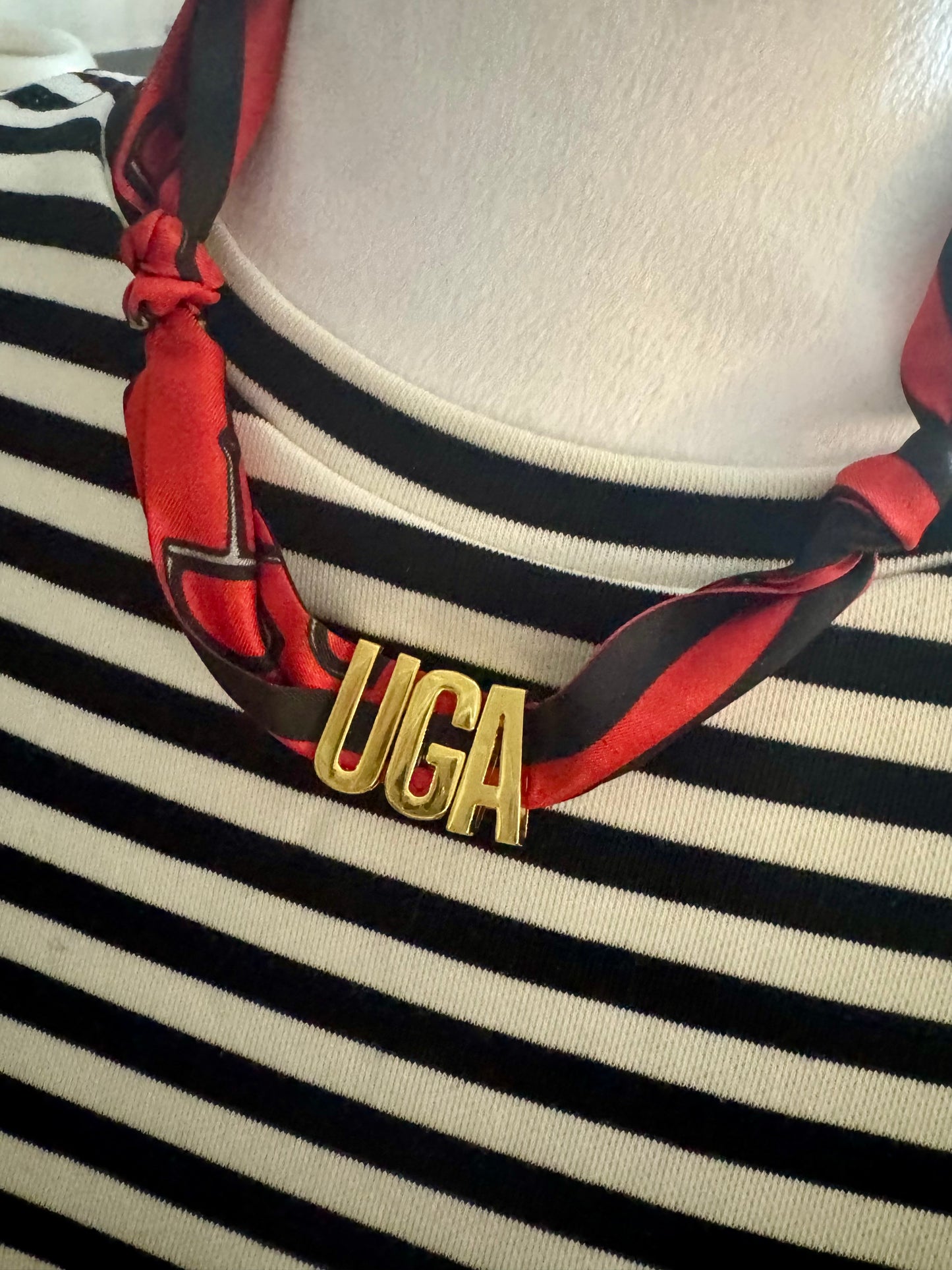 Twilly scarf necklace or bracelet with slide charms