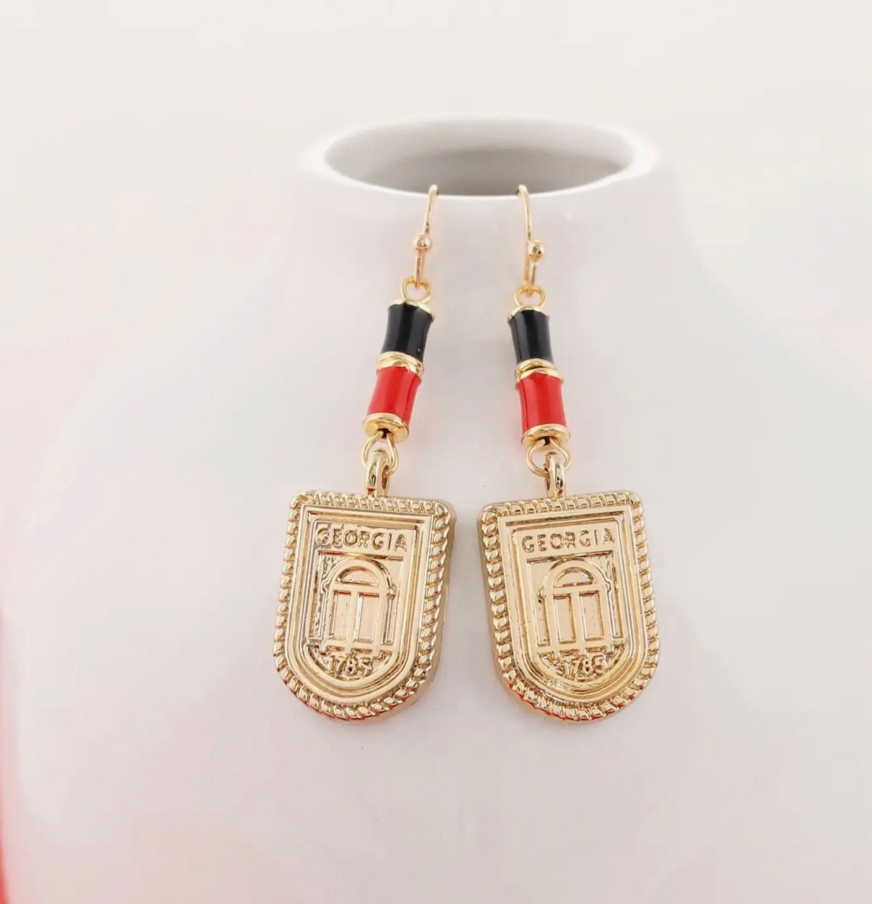 Georgia gold earrings arch alumni UGA licensed