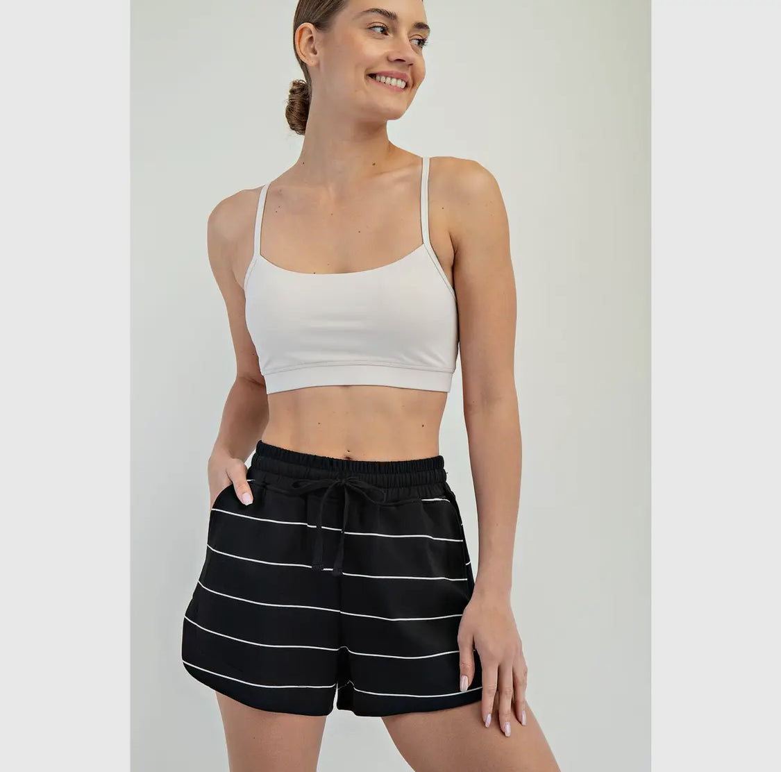 Active wear Shorts! Scuba black and white shorts