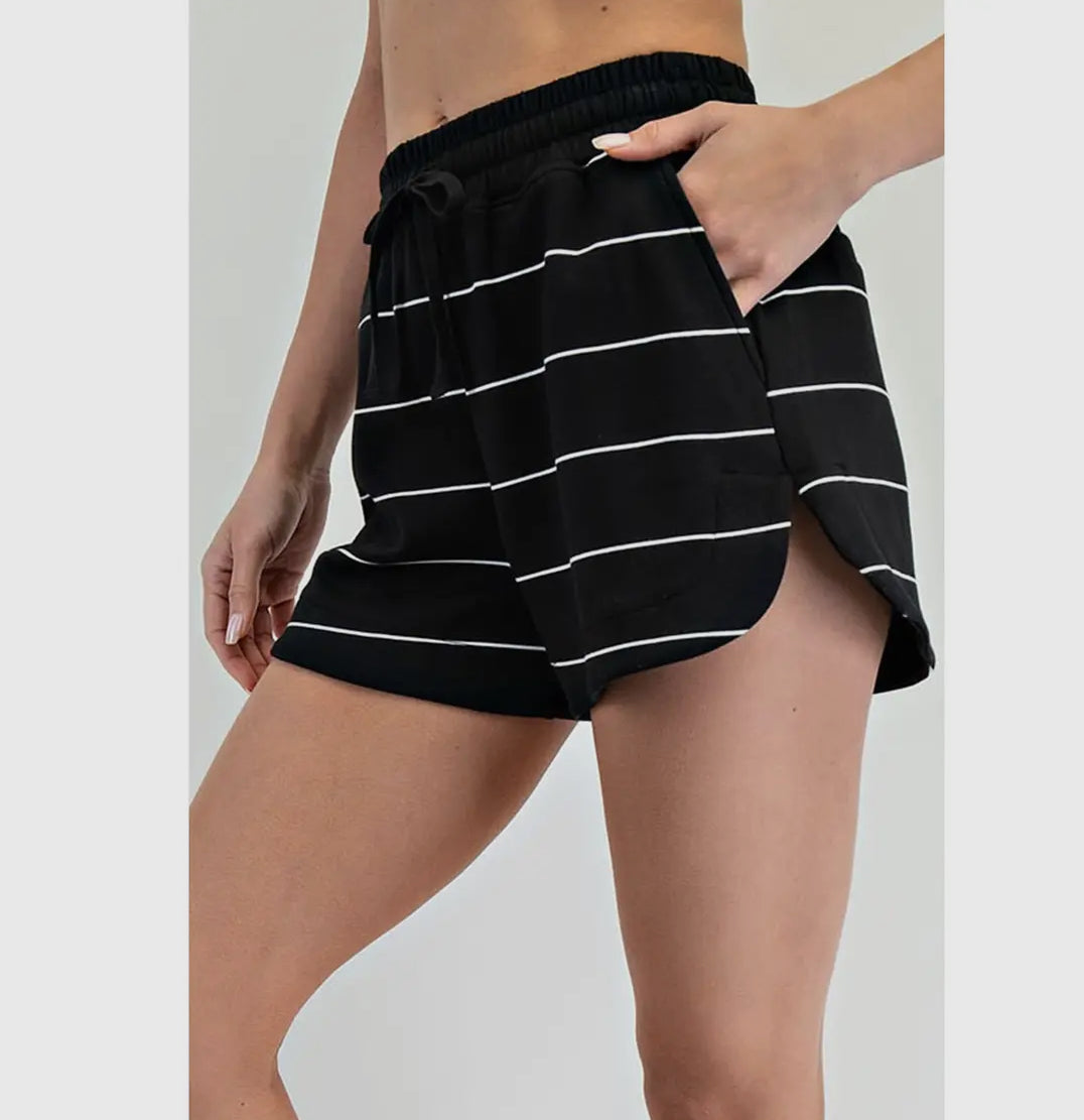 Active wear Shorts! Scuba black and white shorts