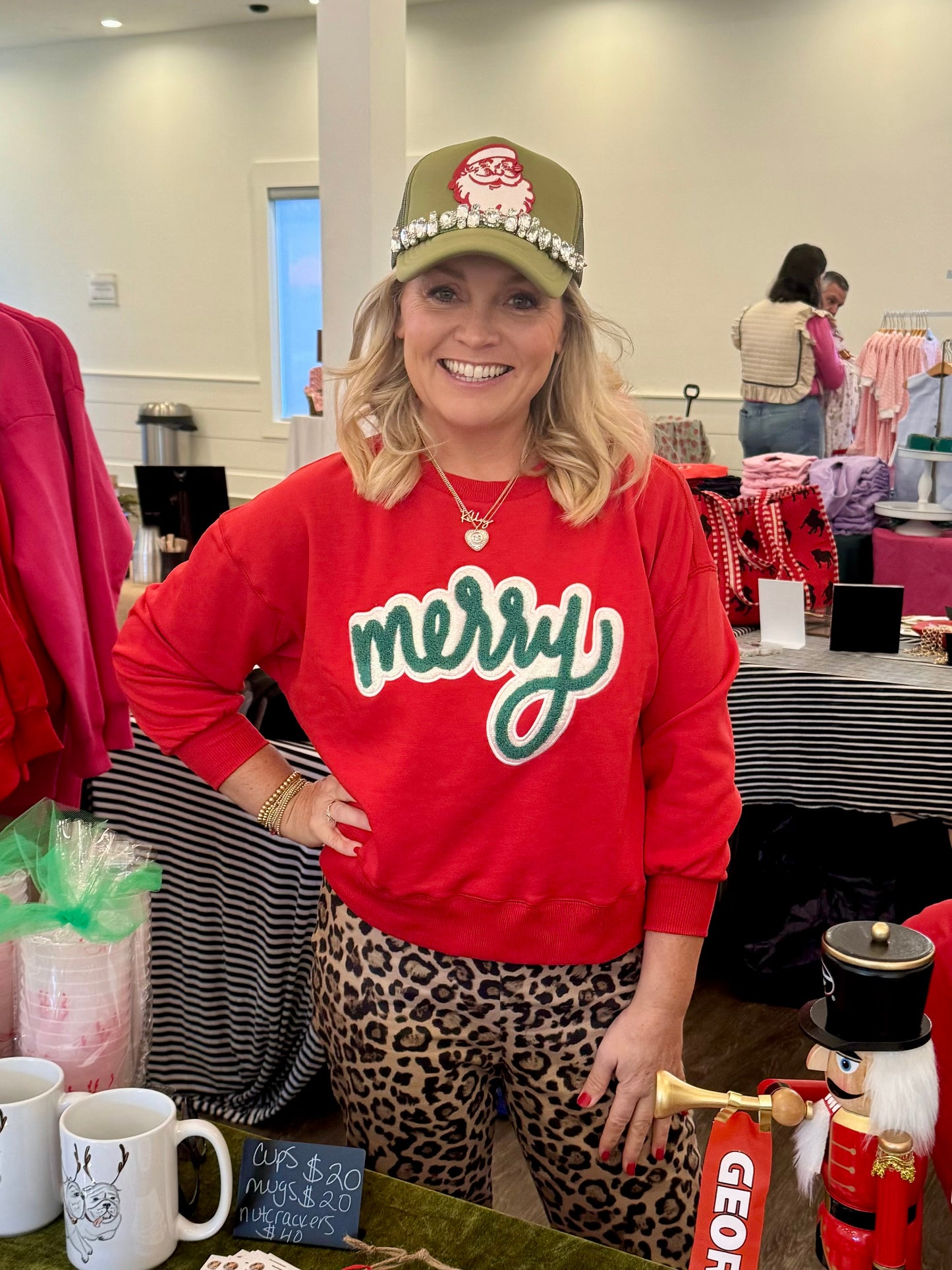 Boutique Christmas sweatshirt Merry oversized marked down