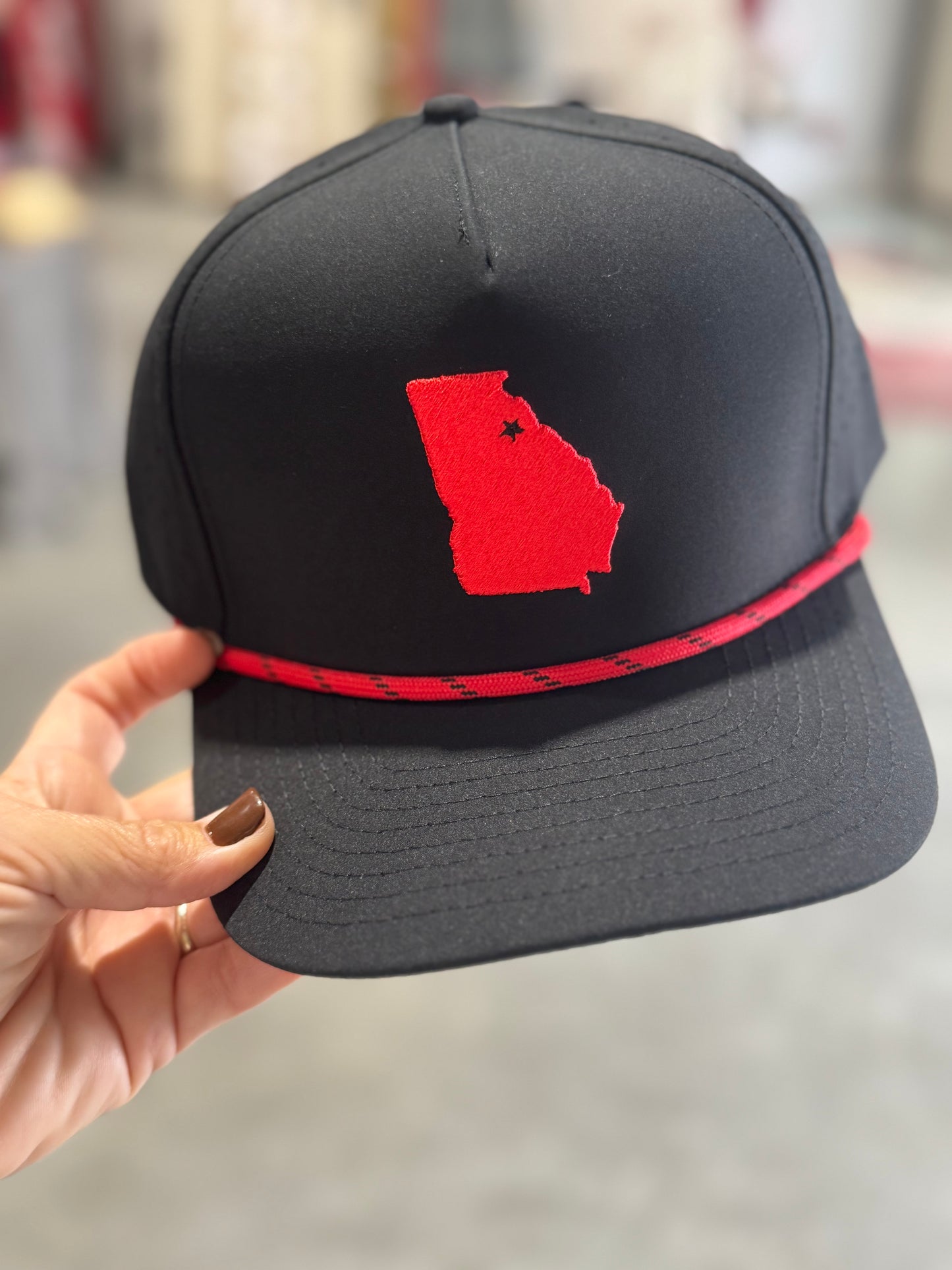 Embroidered state georgia hat with star in Athens! Men or women