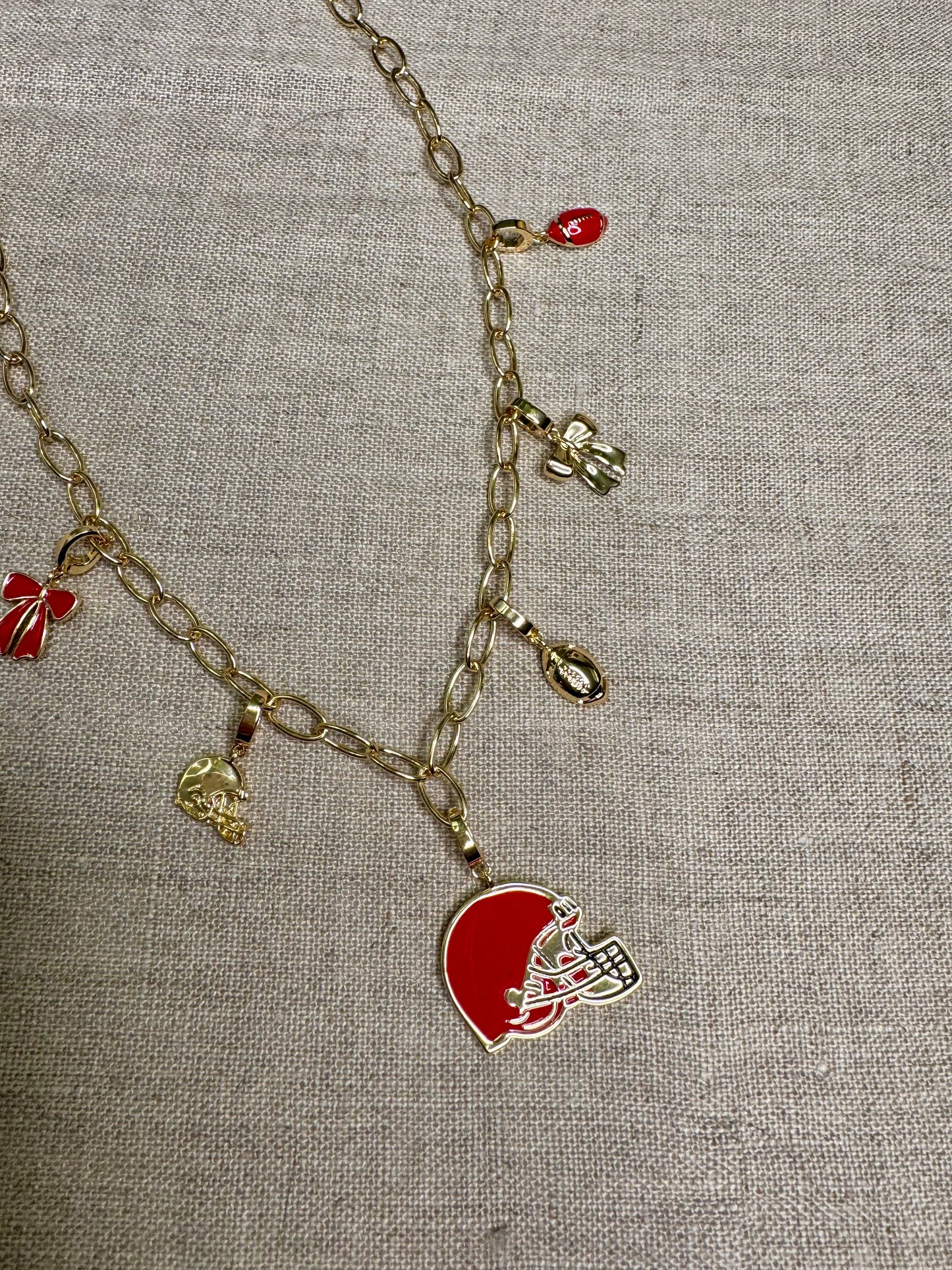 Game day charm necklace