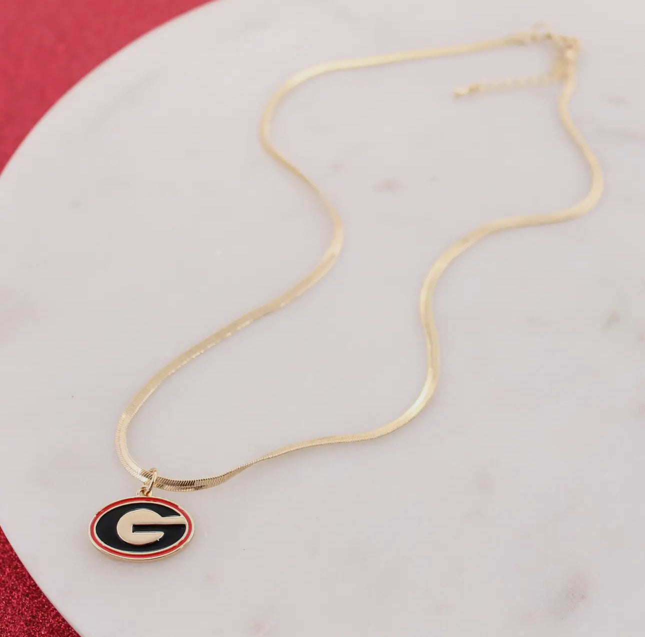 Necklace licensed 18” gold and enamel logo