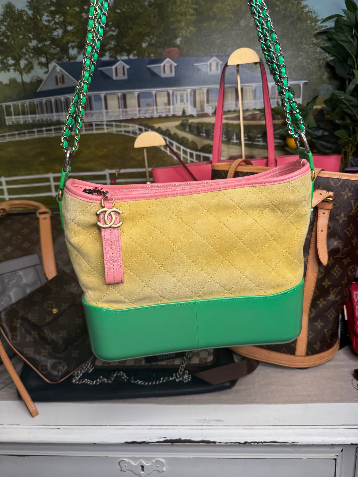Chanel 2017 mini Gabrielle shoulder bag pre loved