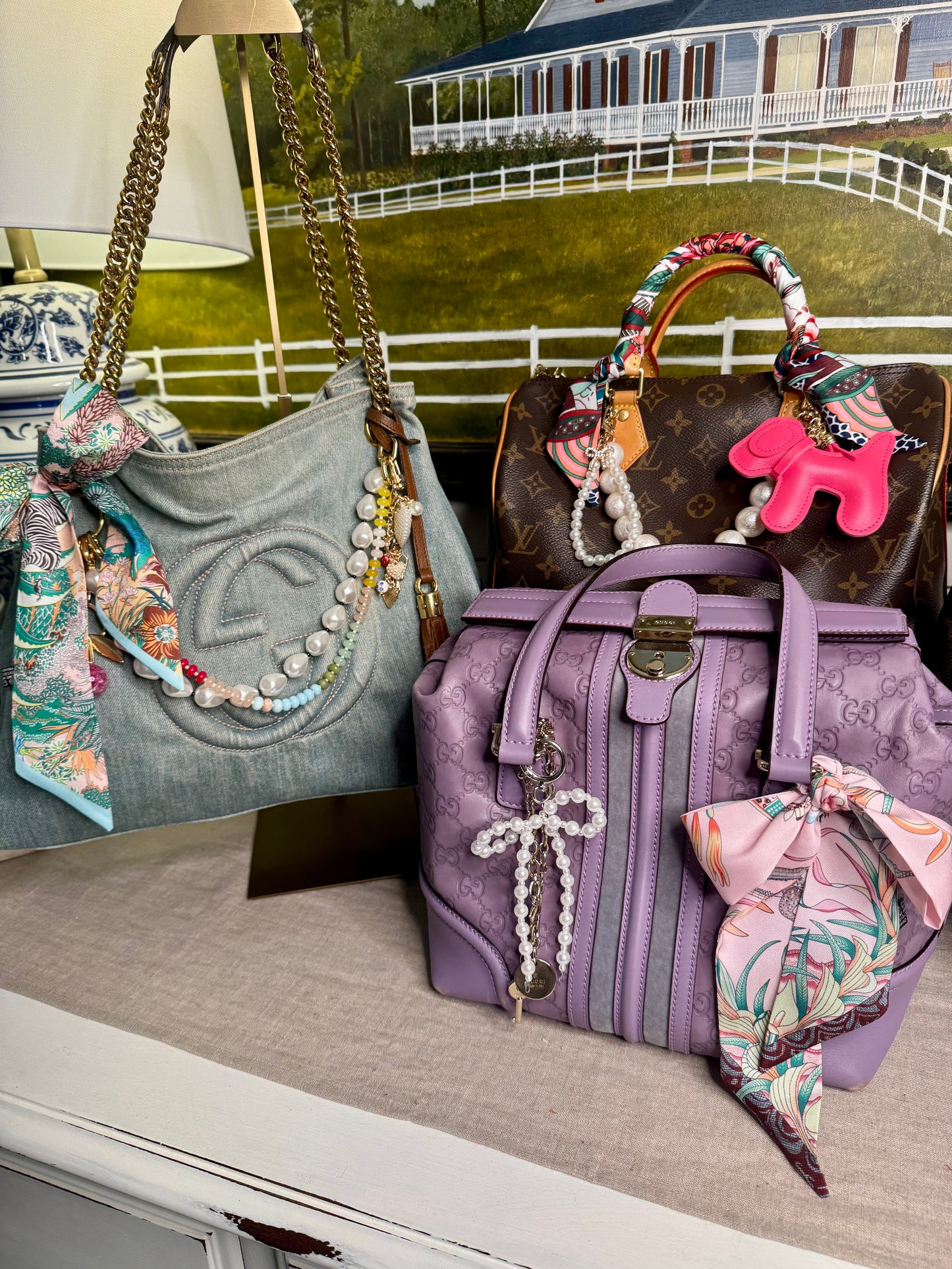 Lavender Gucci handbag pre loved
