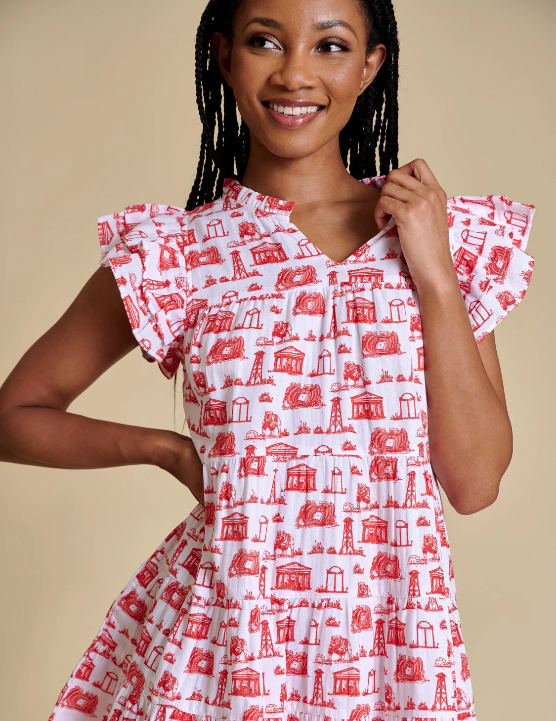 Flutter sleeve toile UGA licensed dress new!