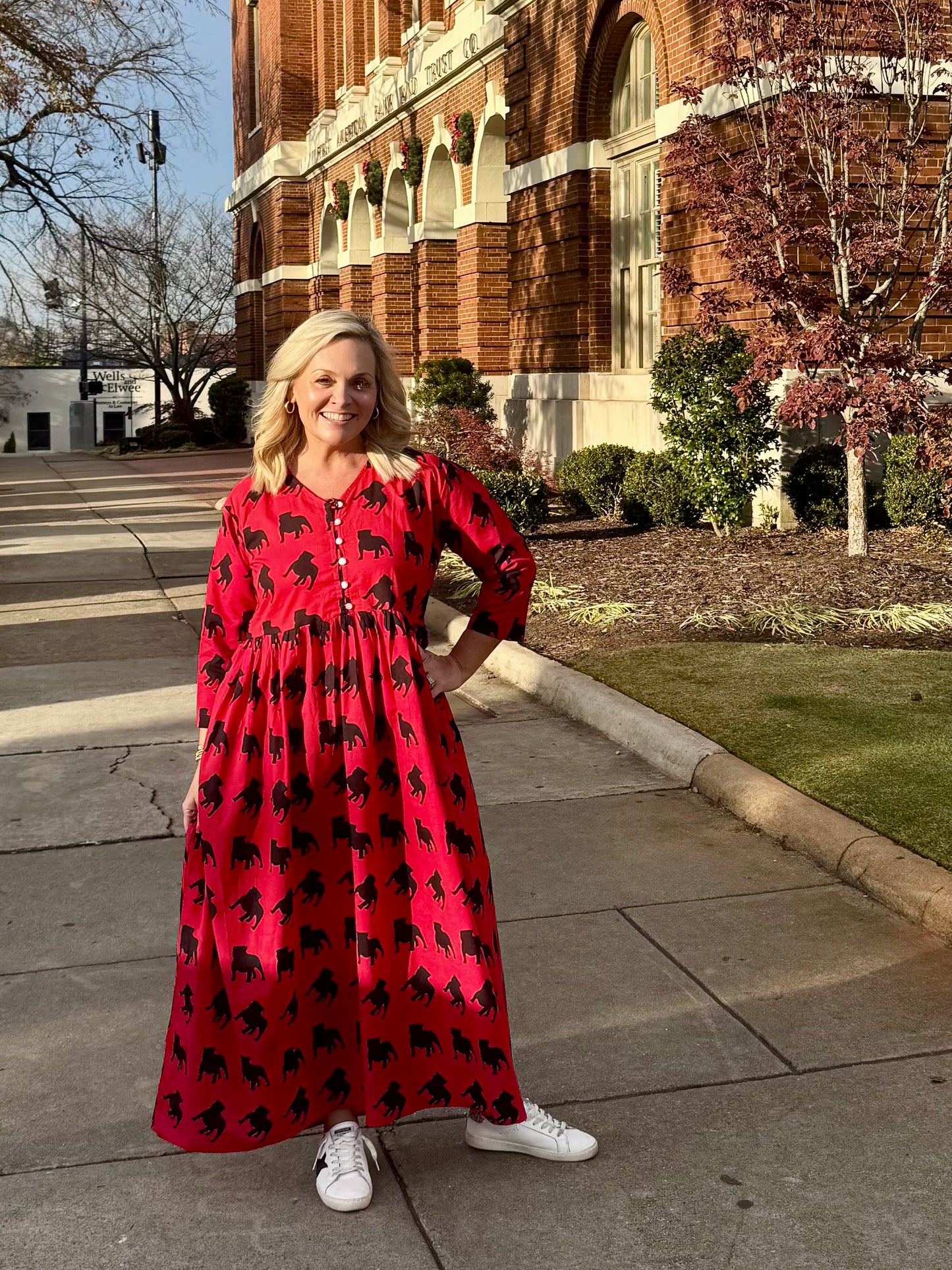 Exclusive Pickled Lemon dress red and black dog marked down!