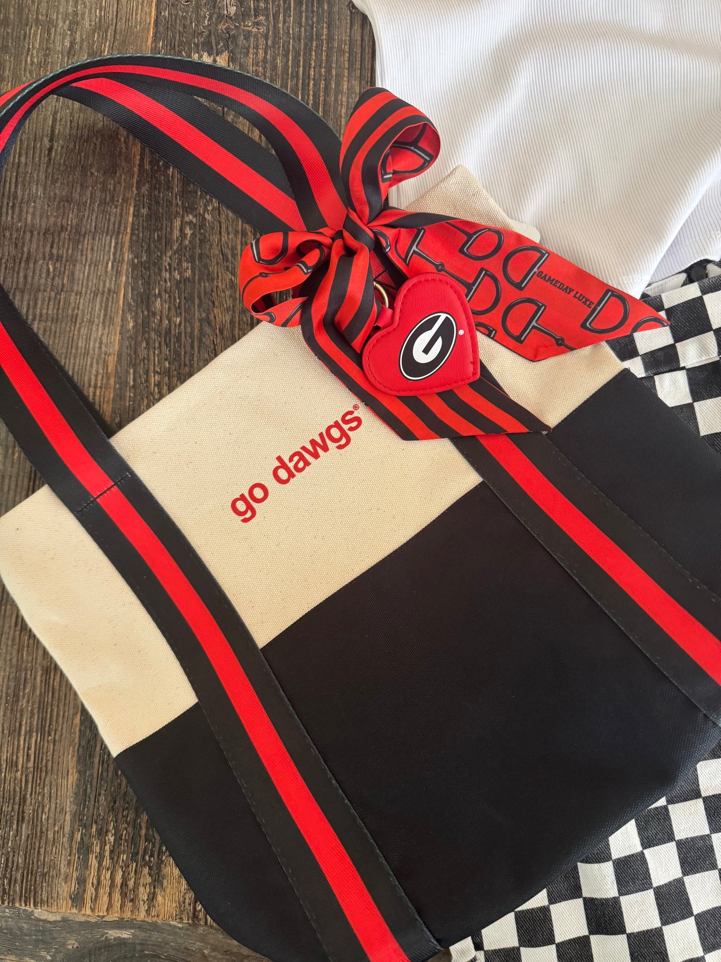 Licensed georgia canvas tote bag