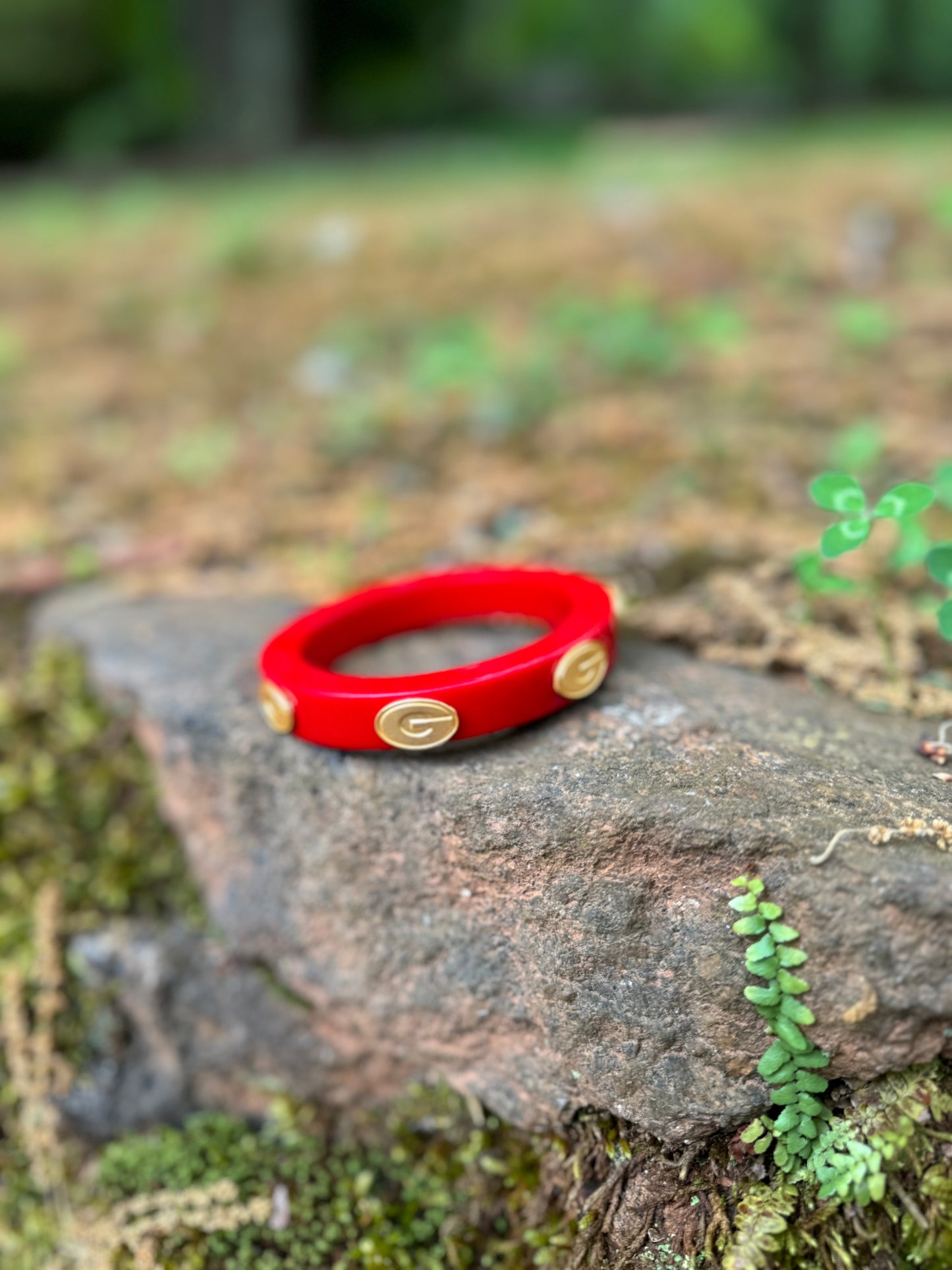 Georgia bulldogs licensed resin logo bangle red big