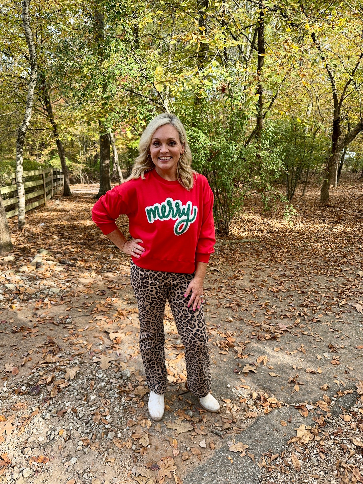 Boutique Christmas sweatshirt Merry oversized marked down