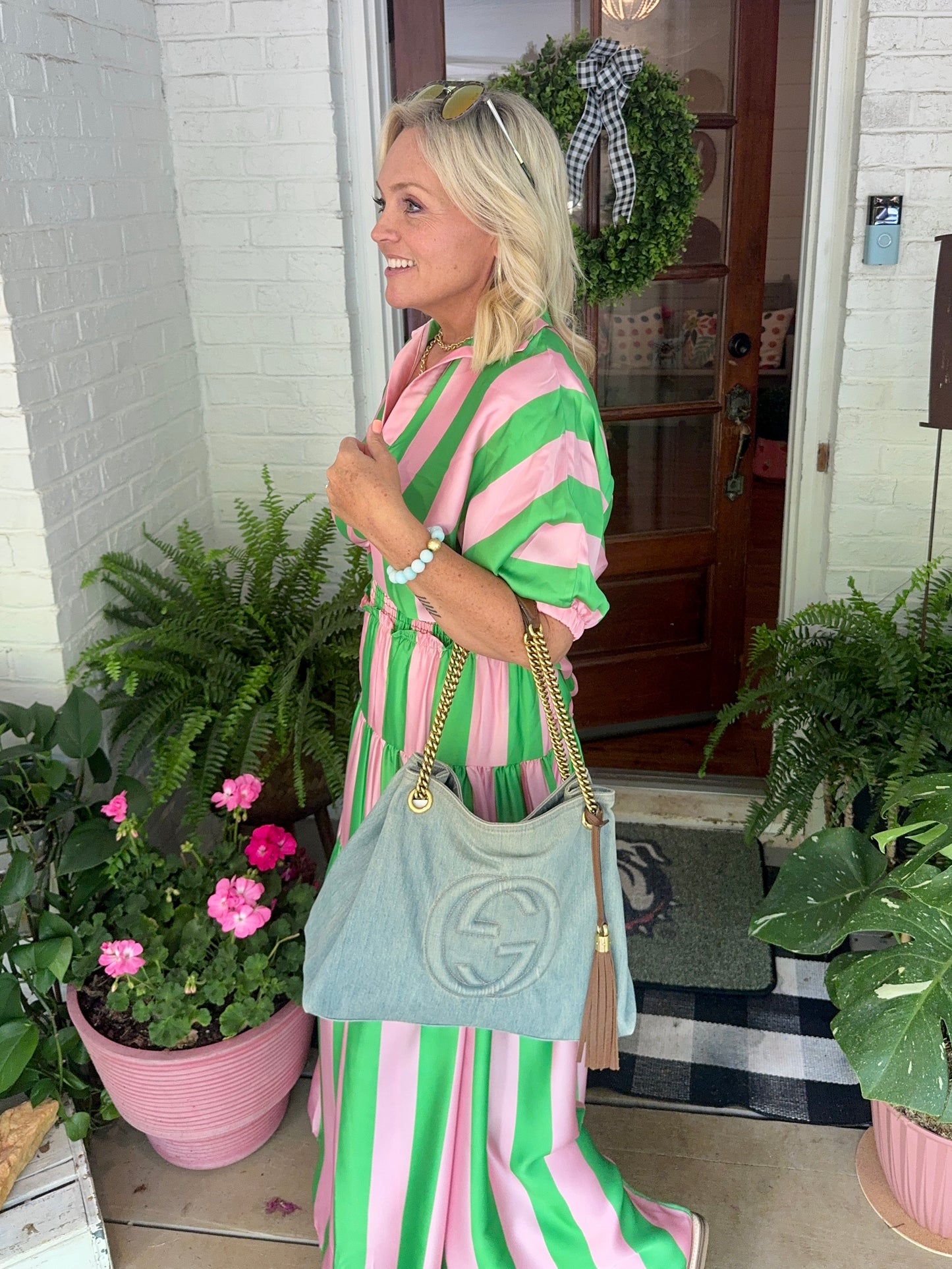 Pre Loved Gucci Denim Soho Chain Tote Bag