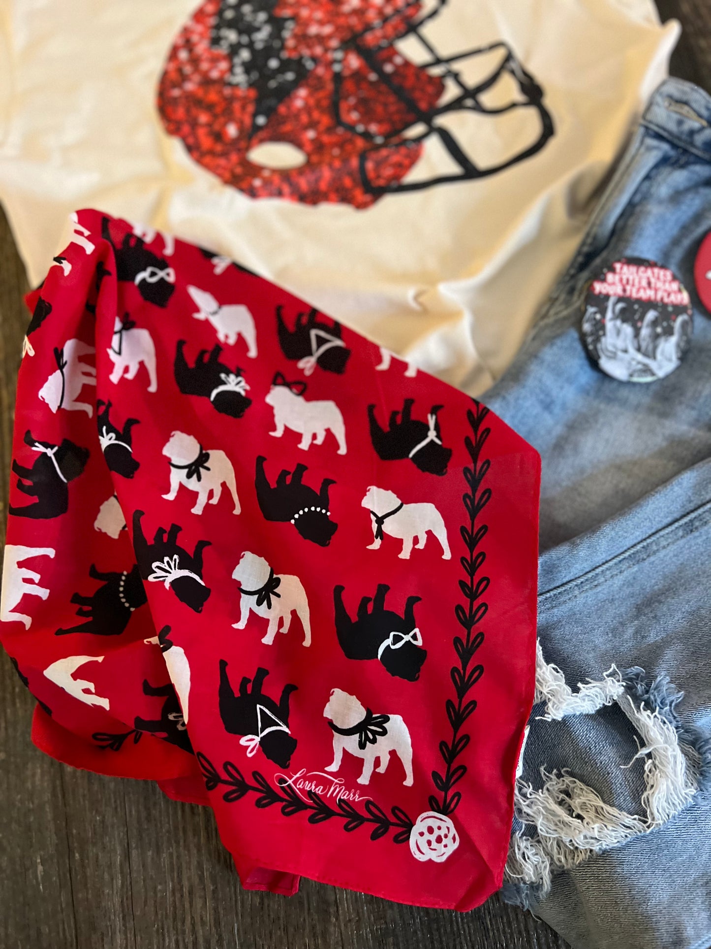 Red and black bandana