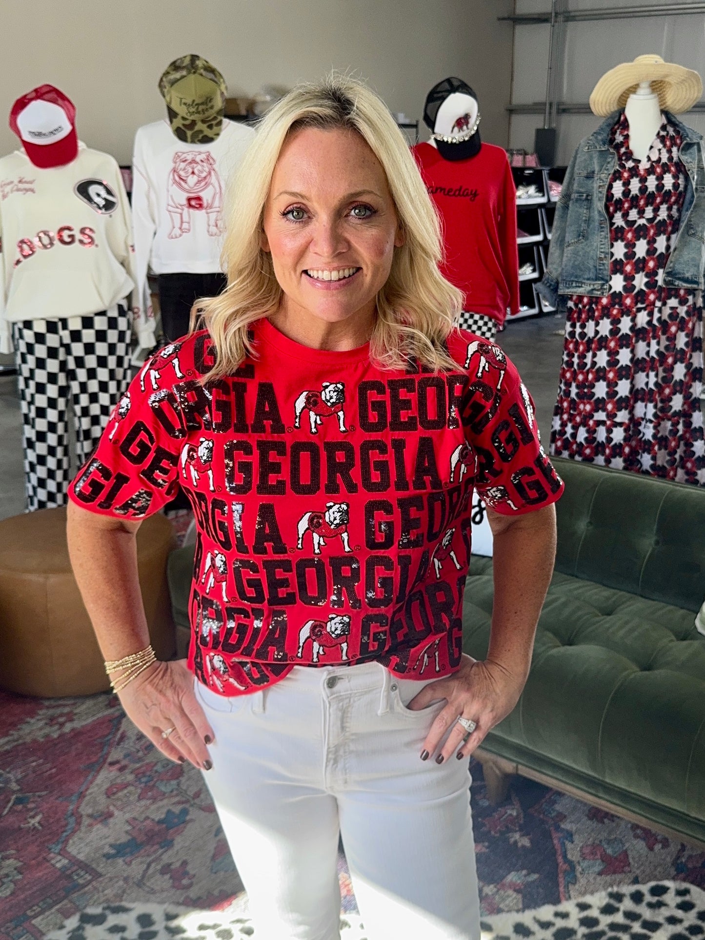 New Sequin licensed bulldog boxy tee oversized!!!! Restocked!
