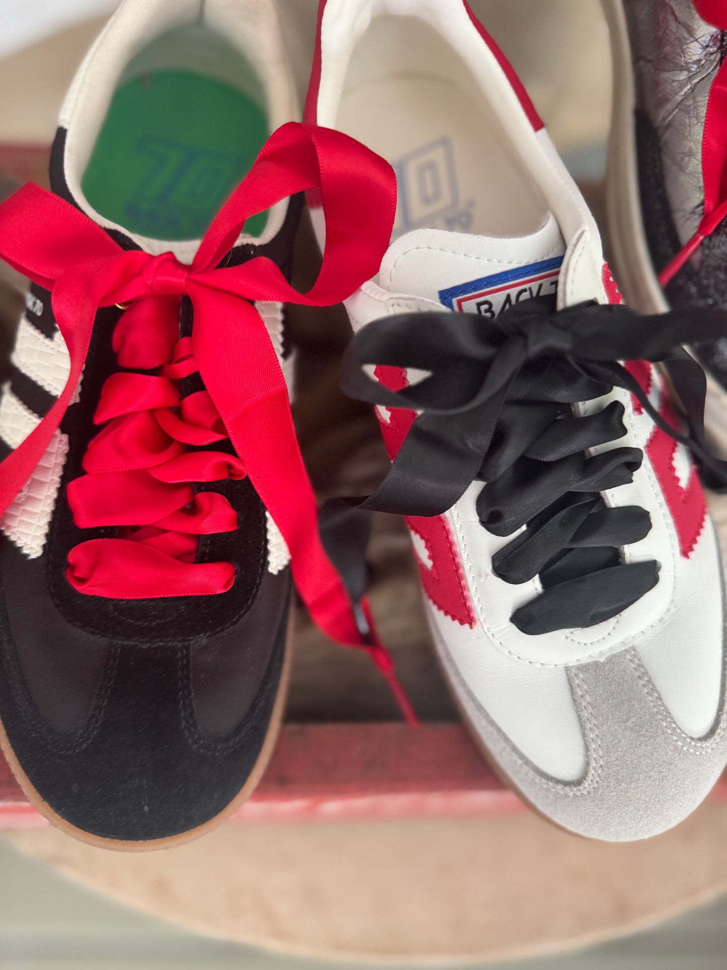One lace listing! Game day shoe laces red or black one lace! Order two if u need for two shoes!