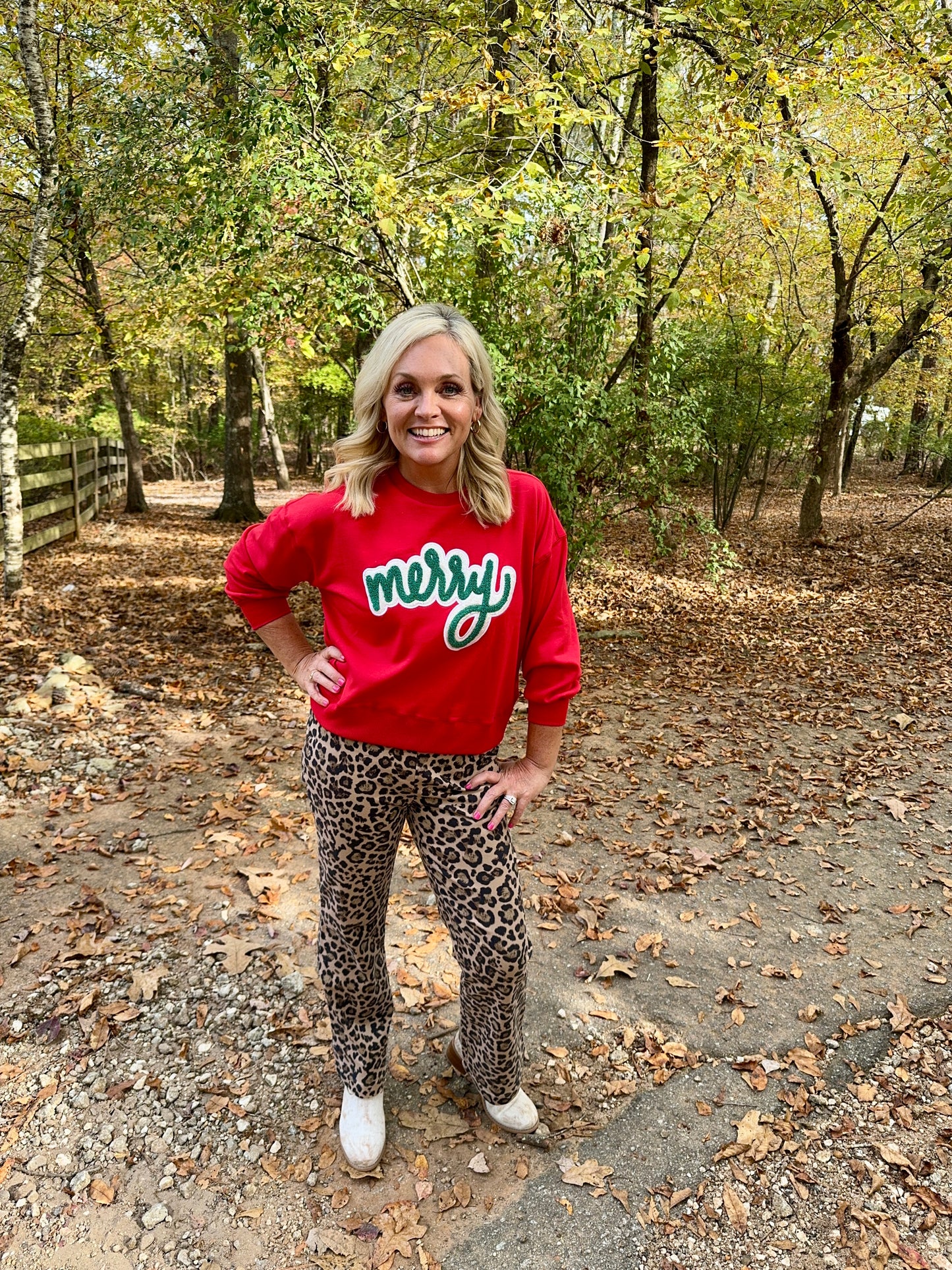 Boutique Christmas sweatshirt Merry oversized marked down