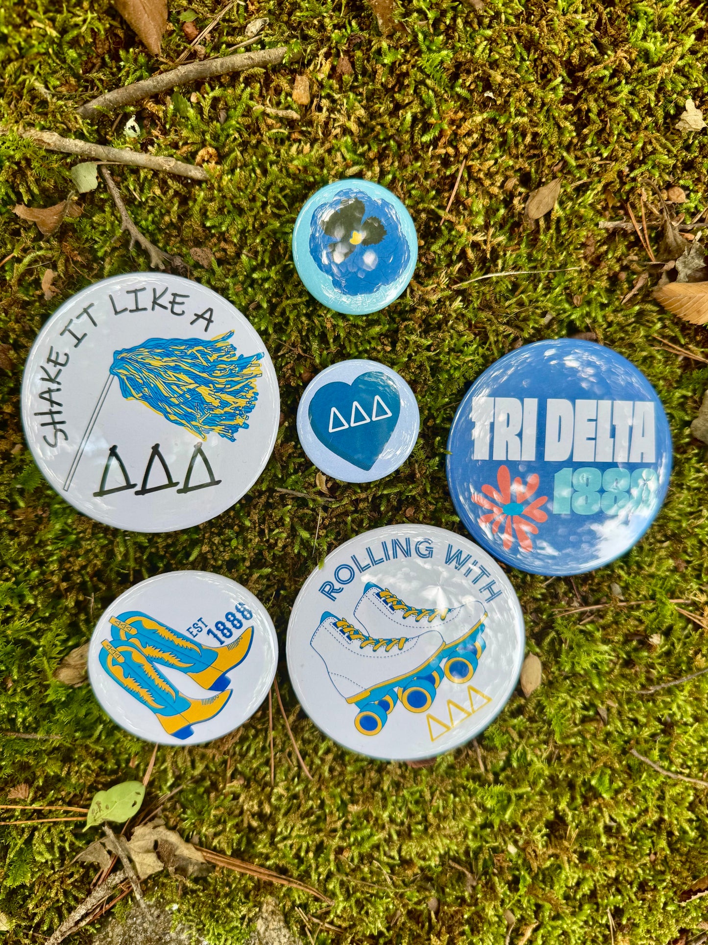 Tri Delta Game day pins