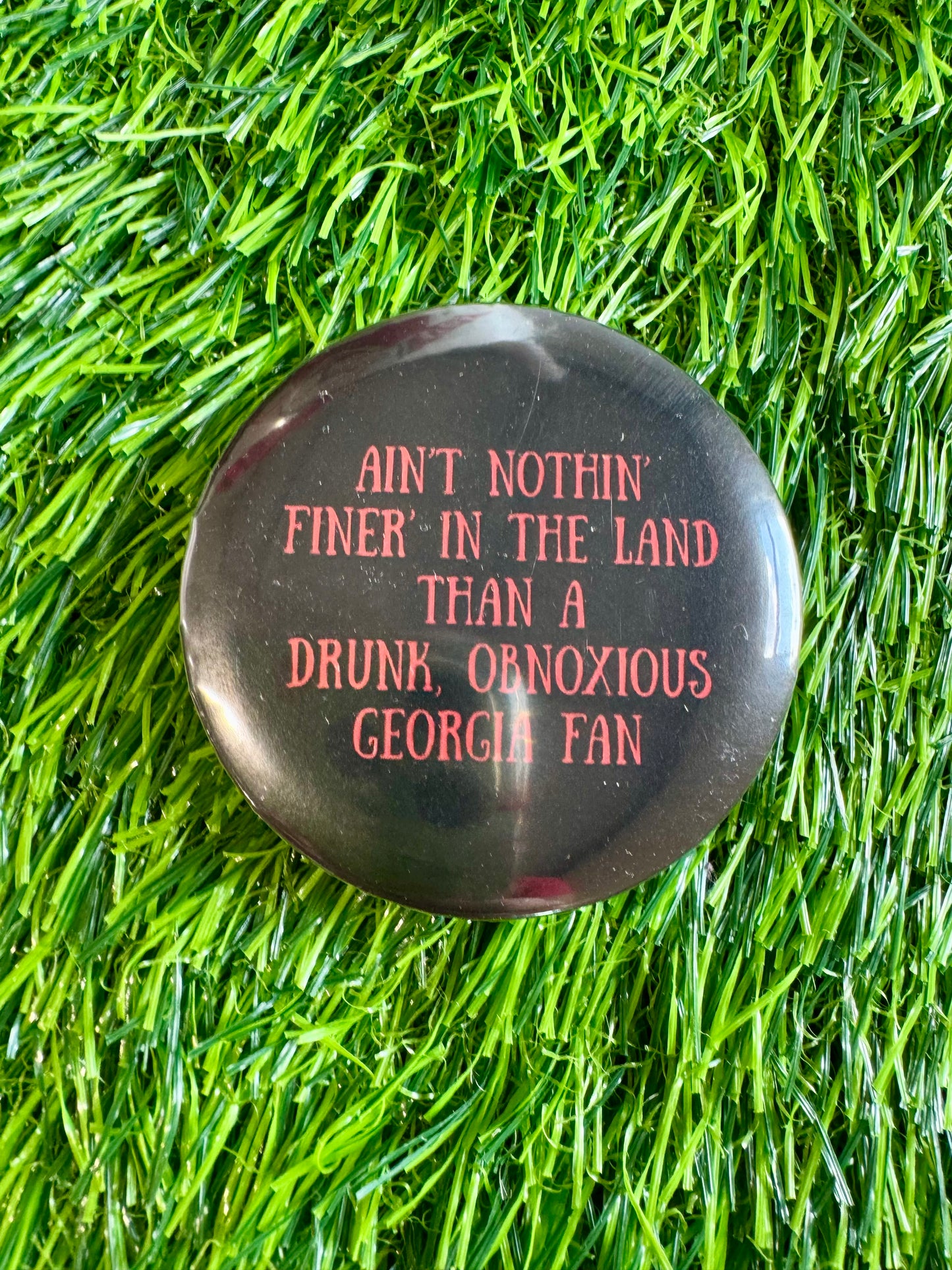 Game day button black and red