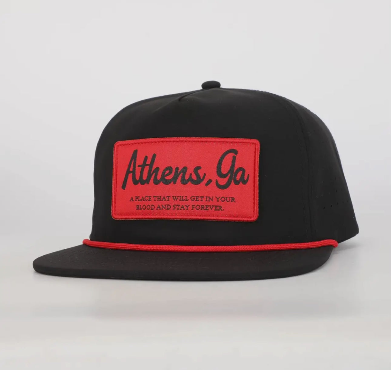 Athens Ga rope hat with patch unisex style