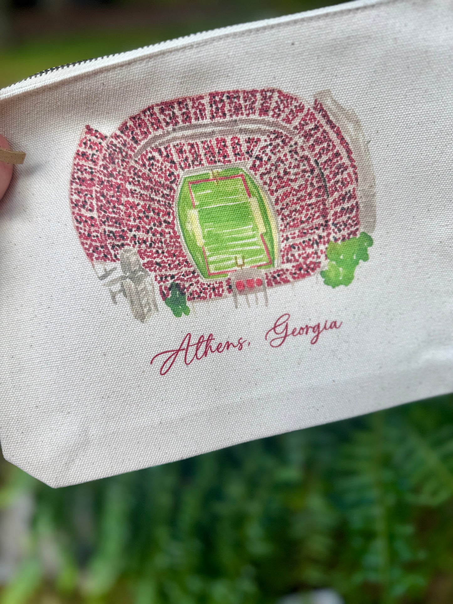 Cosmetic bag zipper pouch Athens Georgia stadium