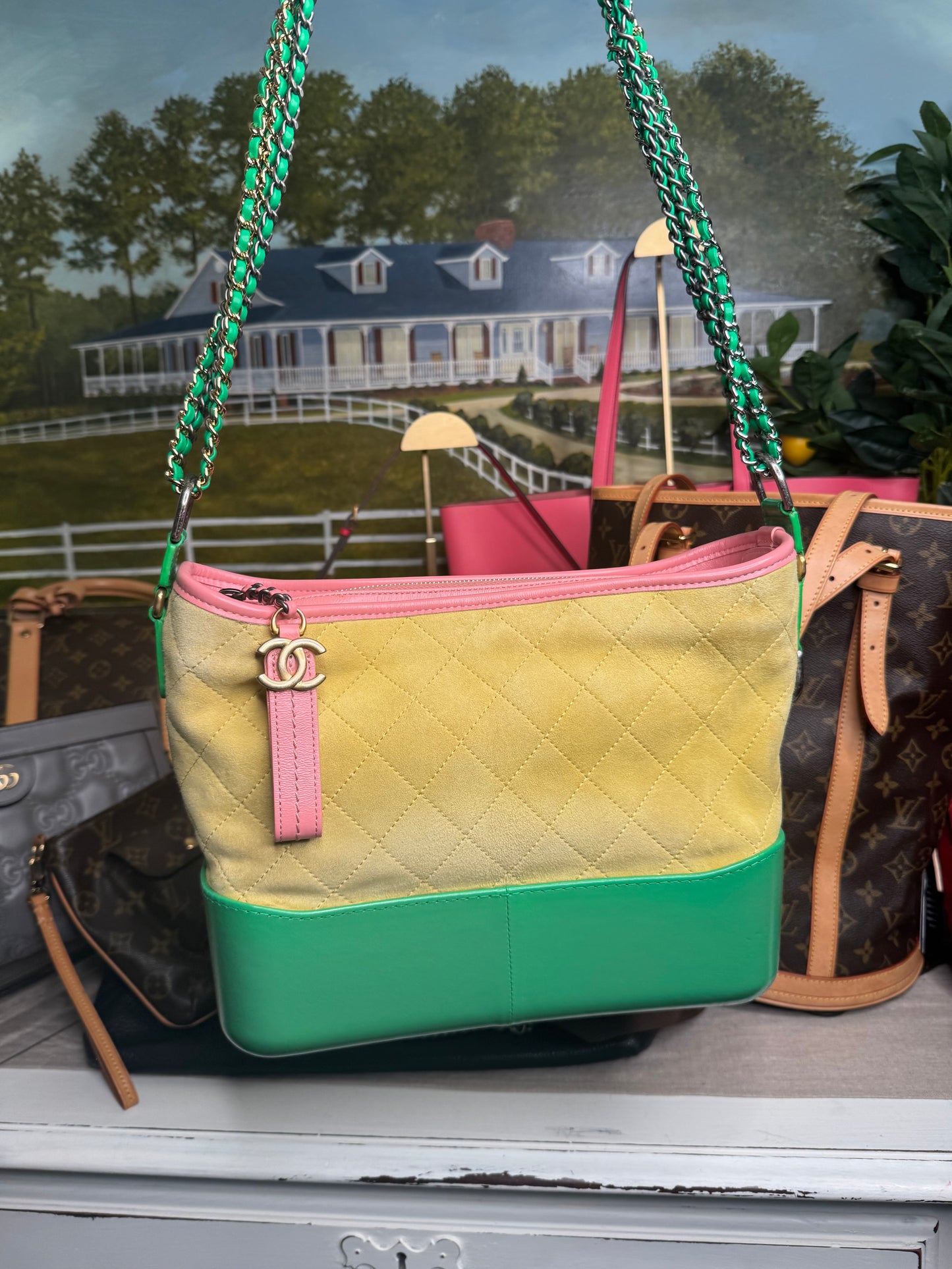 Chanel 2017 mini Gabrielle shoulder bag pre loved
