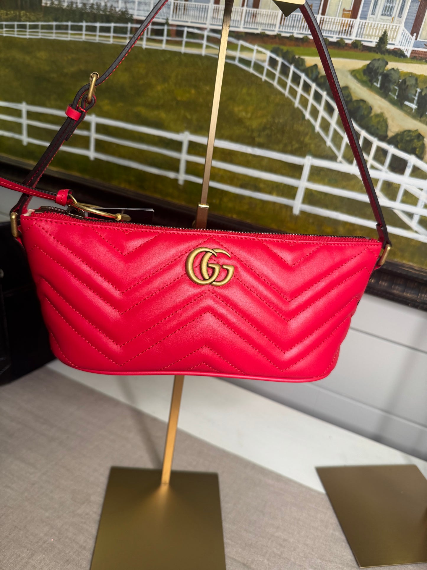 Gucci GG marmot shoulder bag red pre loved