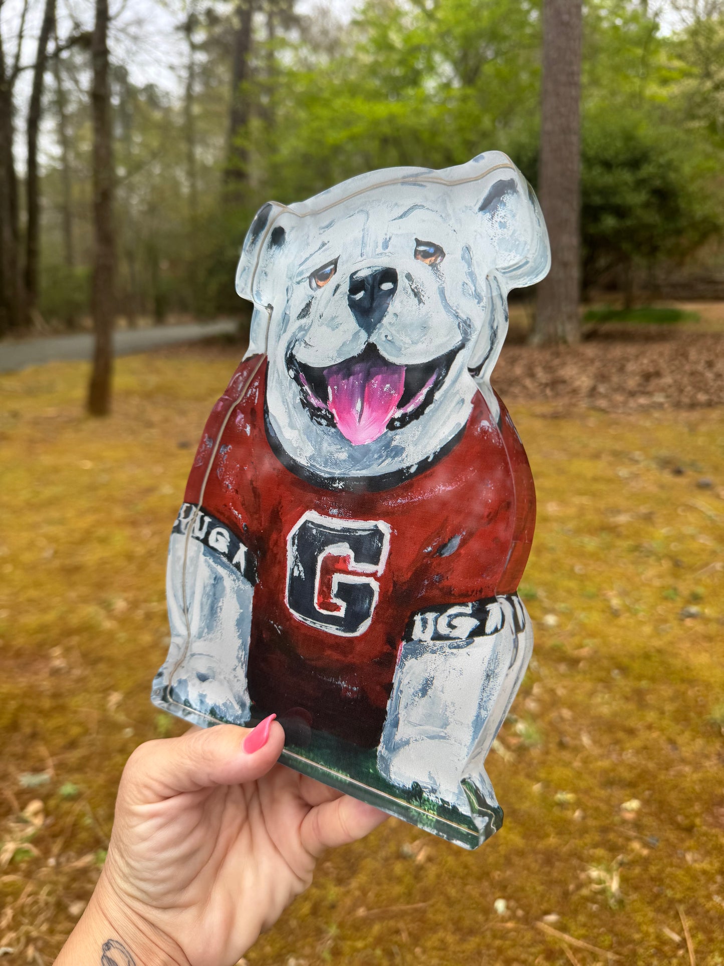 Acrylic block UGA bulldog licensed