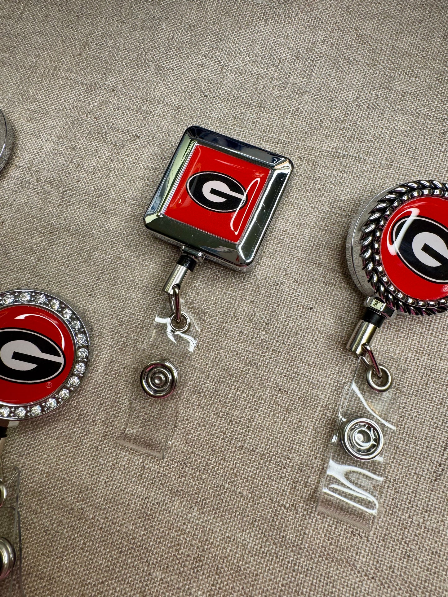 Georgia badge reel round belt clip
