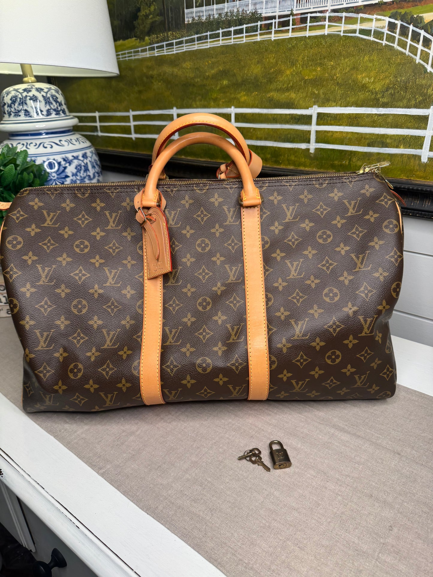 Louis Vuitton keepall 55 luggage bag pre loved wonderful condition
