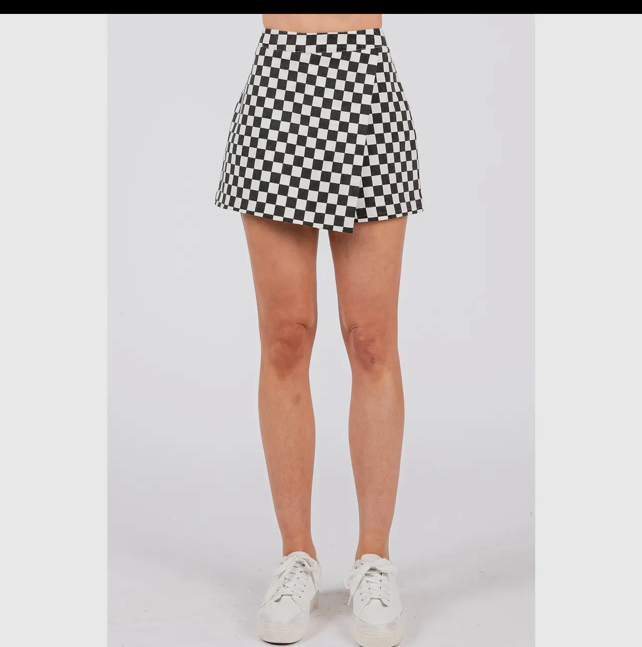 Black and white checkered skort game day
