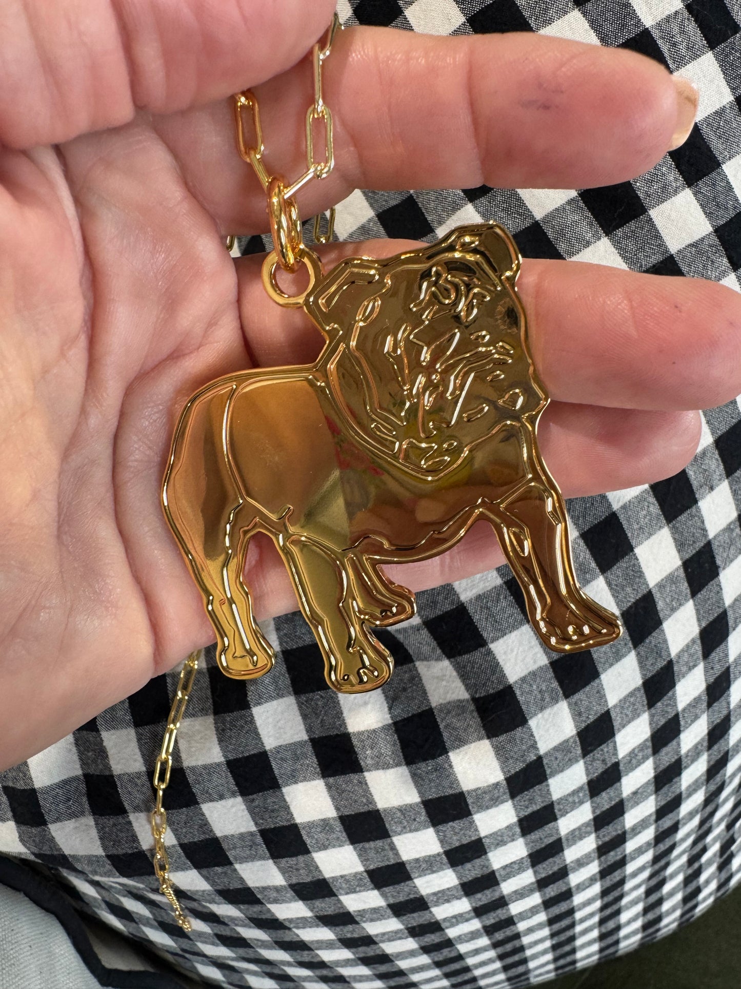 Lisi lerch large bulldog necklace